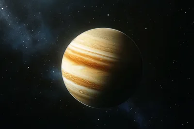 Jupiter Planet Floating In Deep Space