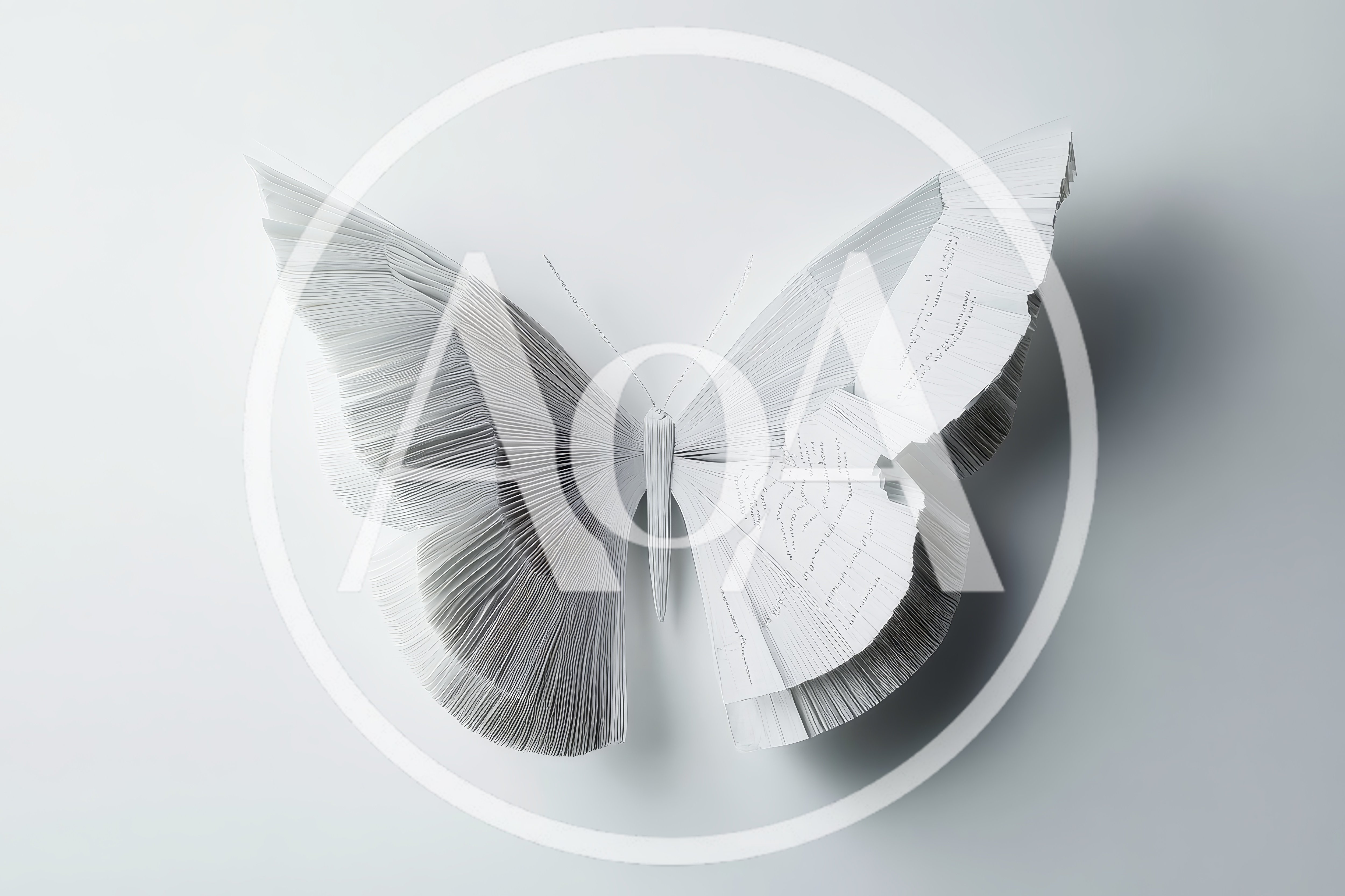 Paper Butterfly Sculpture Made From Book Pages