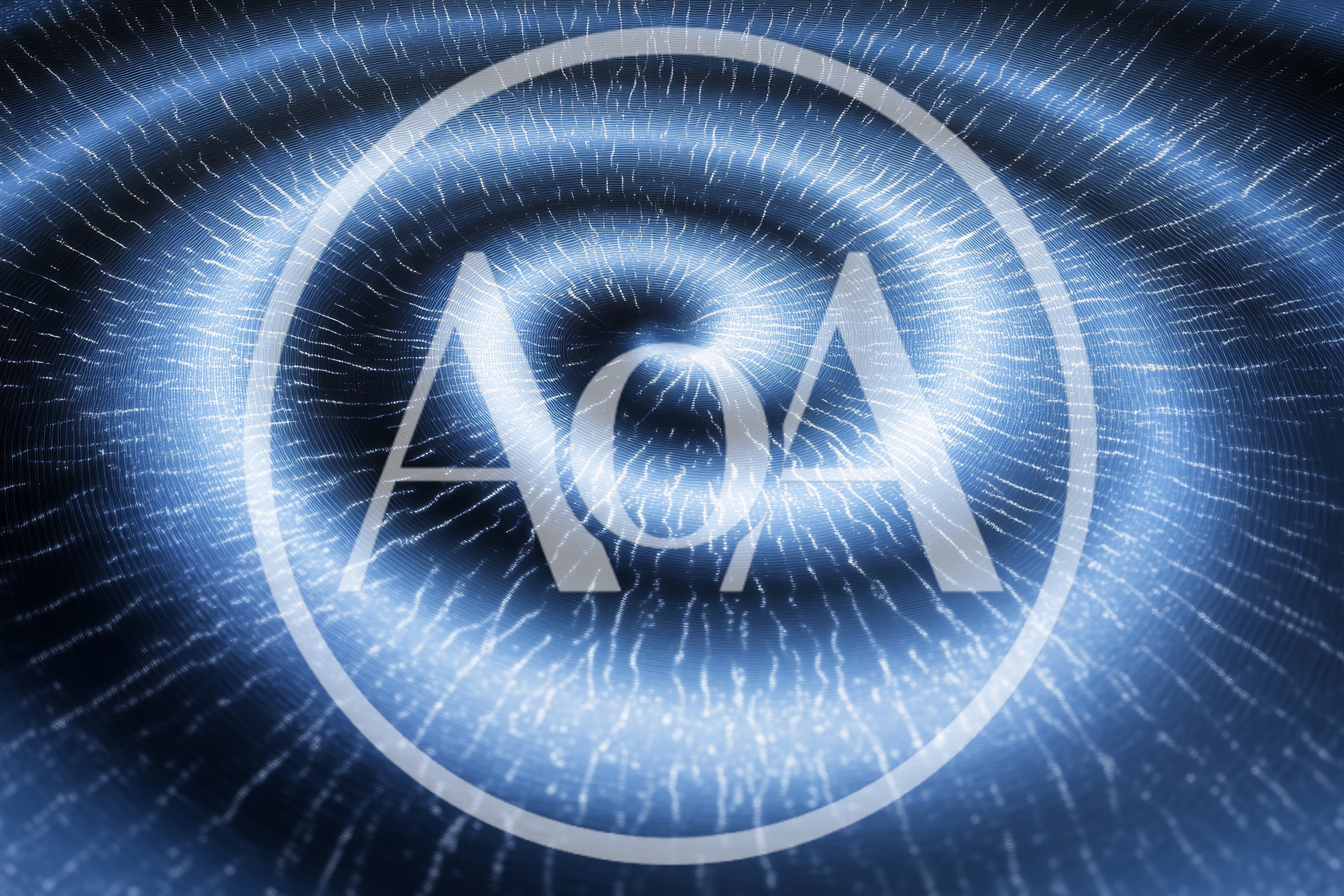 Abstract Blue Digital Spiral Particle Vortex