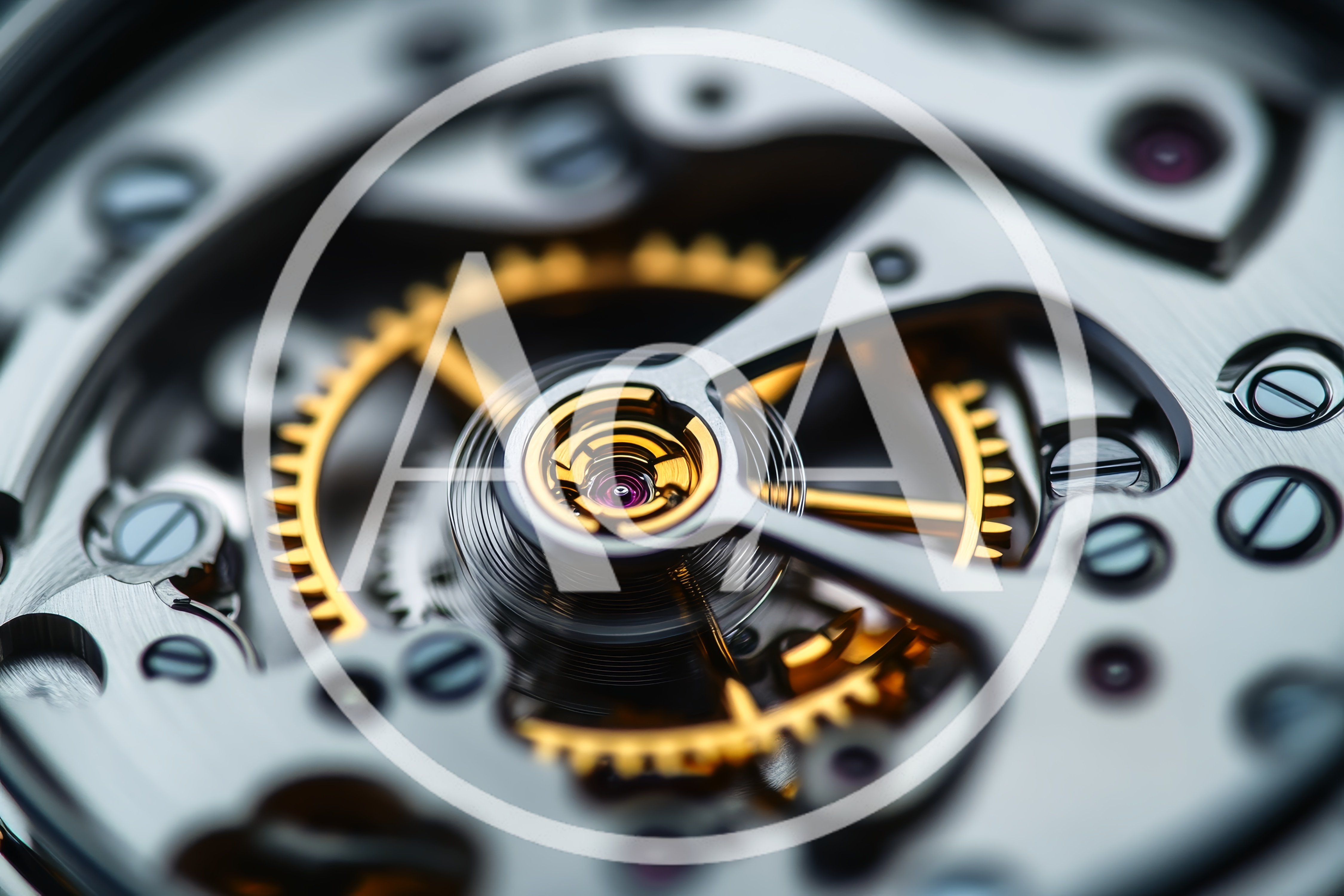 Macro View Of A Mechanical Watch Movement