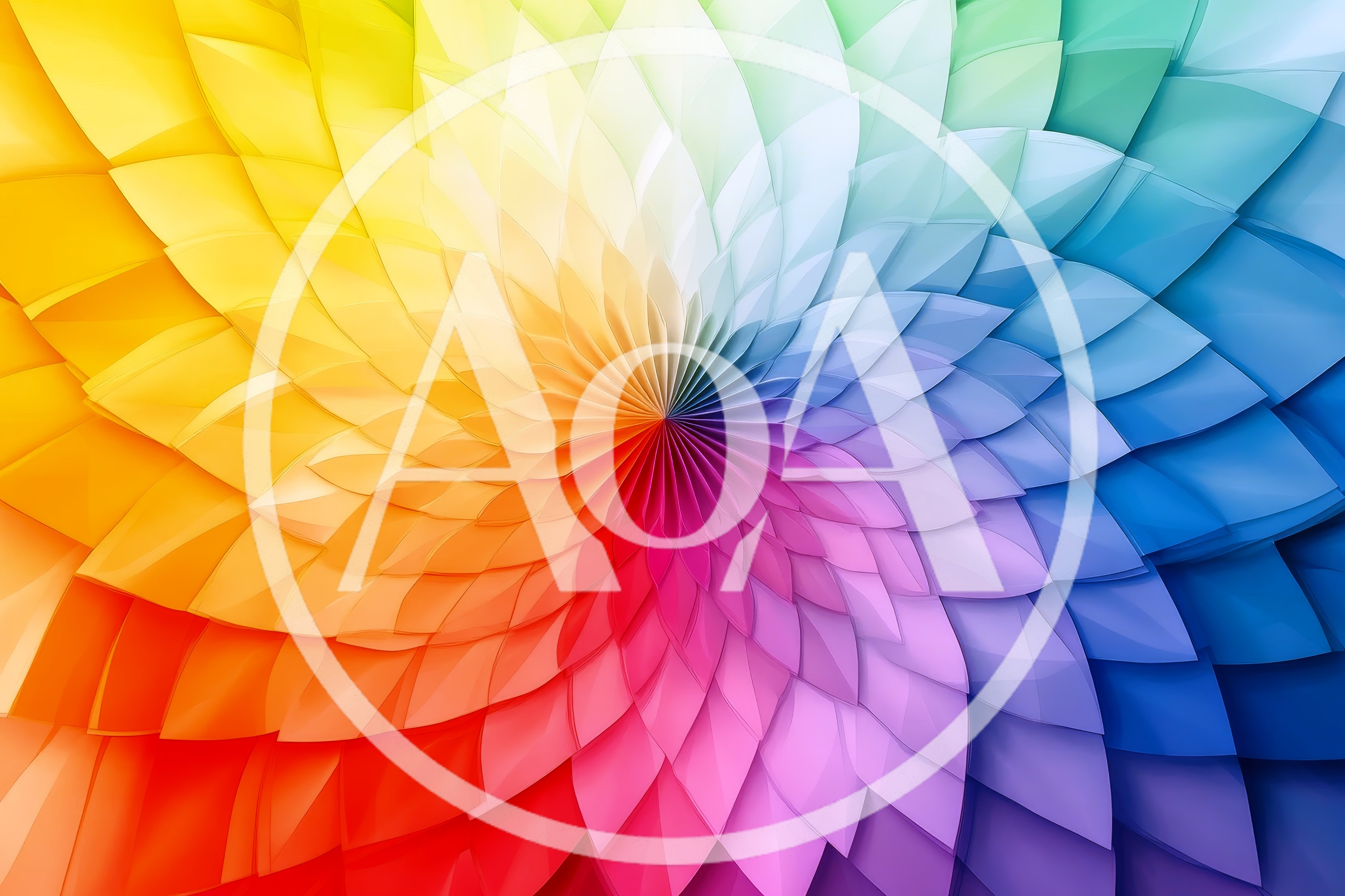 Abstract Rainbow Petal Spiral Background