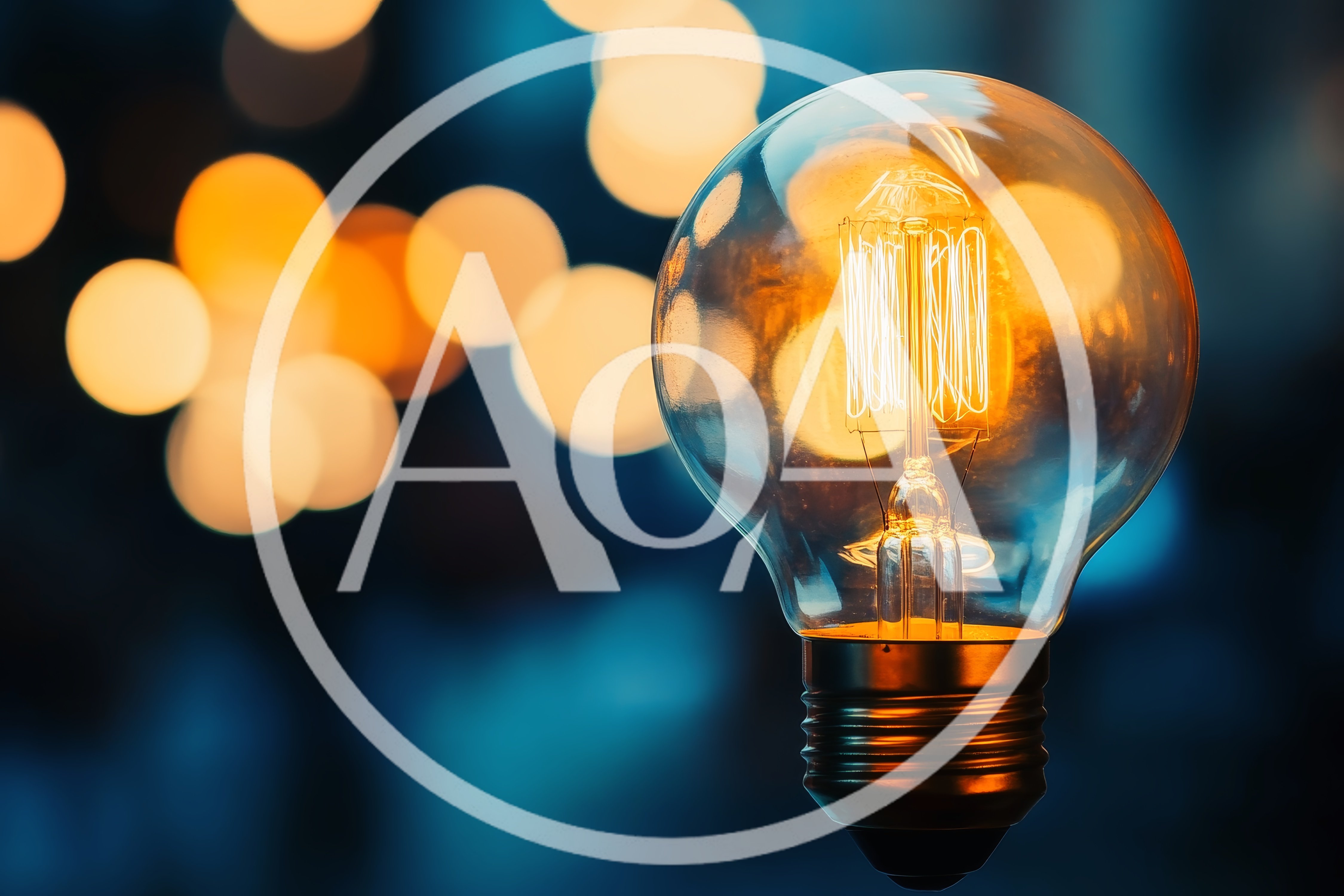 Glowing Vintage Edison Light Bulb Against Blurred Background