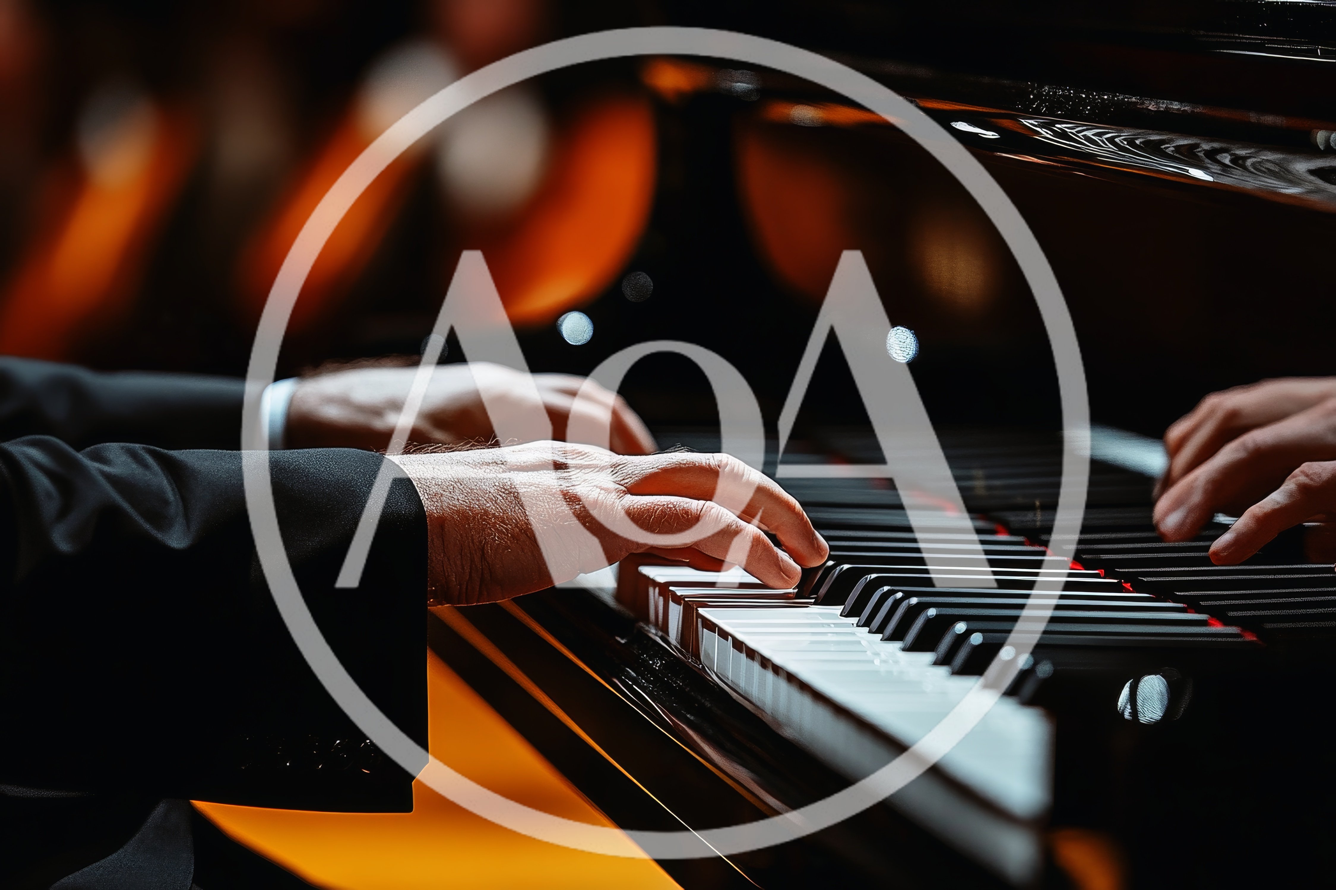 Pianist Playing Grand Piano During Classical Concert