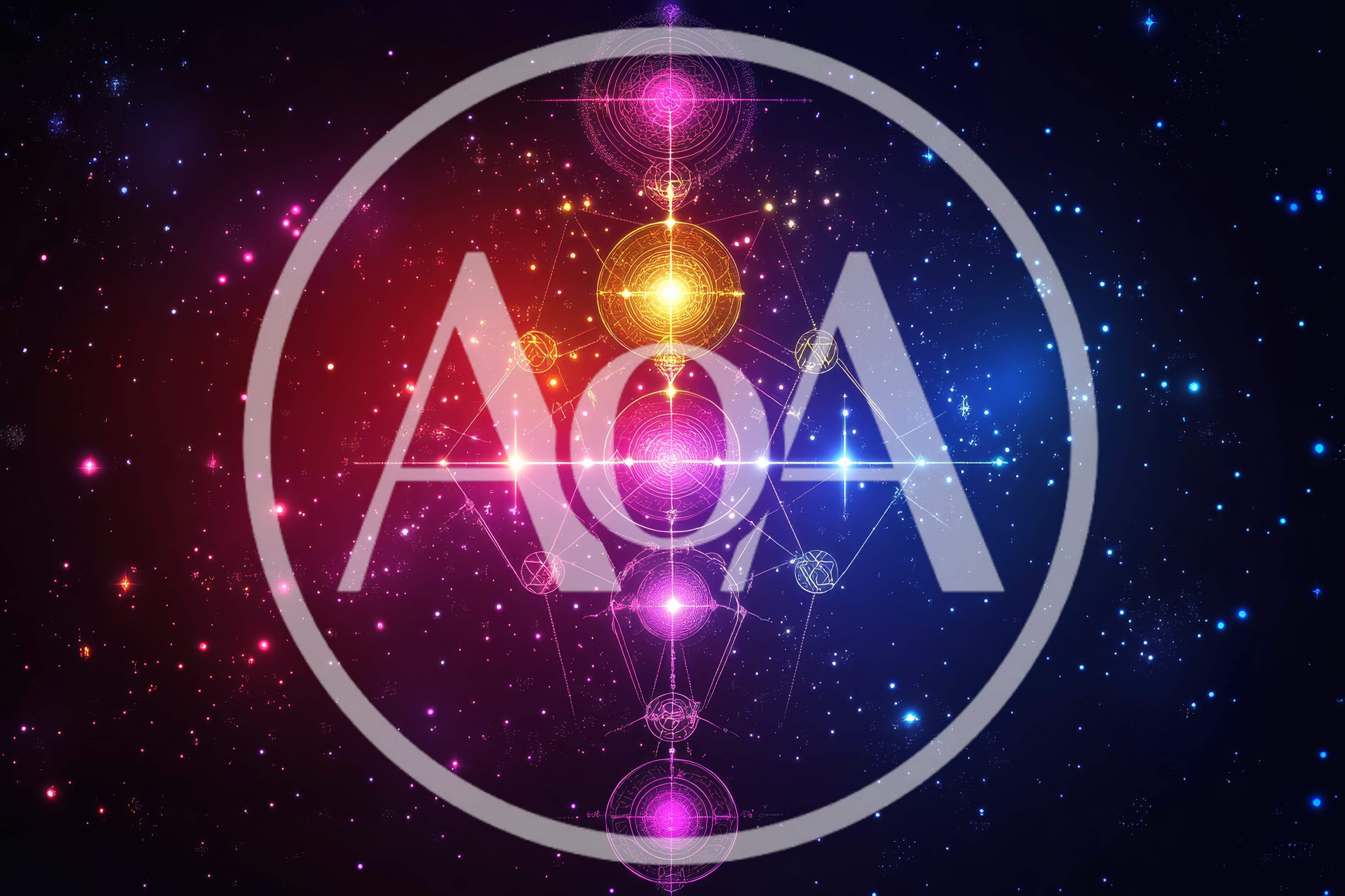 Abstract Sacred Geometry Symbol In Deep Space