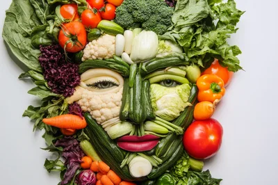 Surreal Vegetable Portrait Of A Human Face