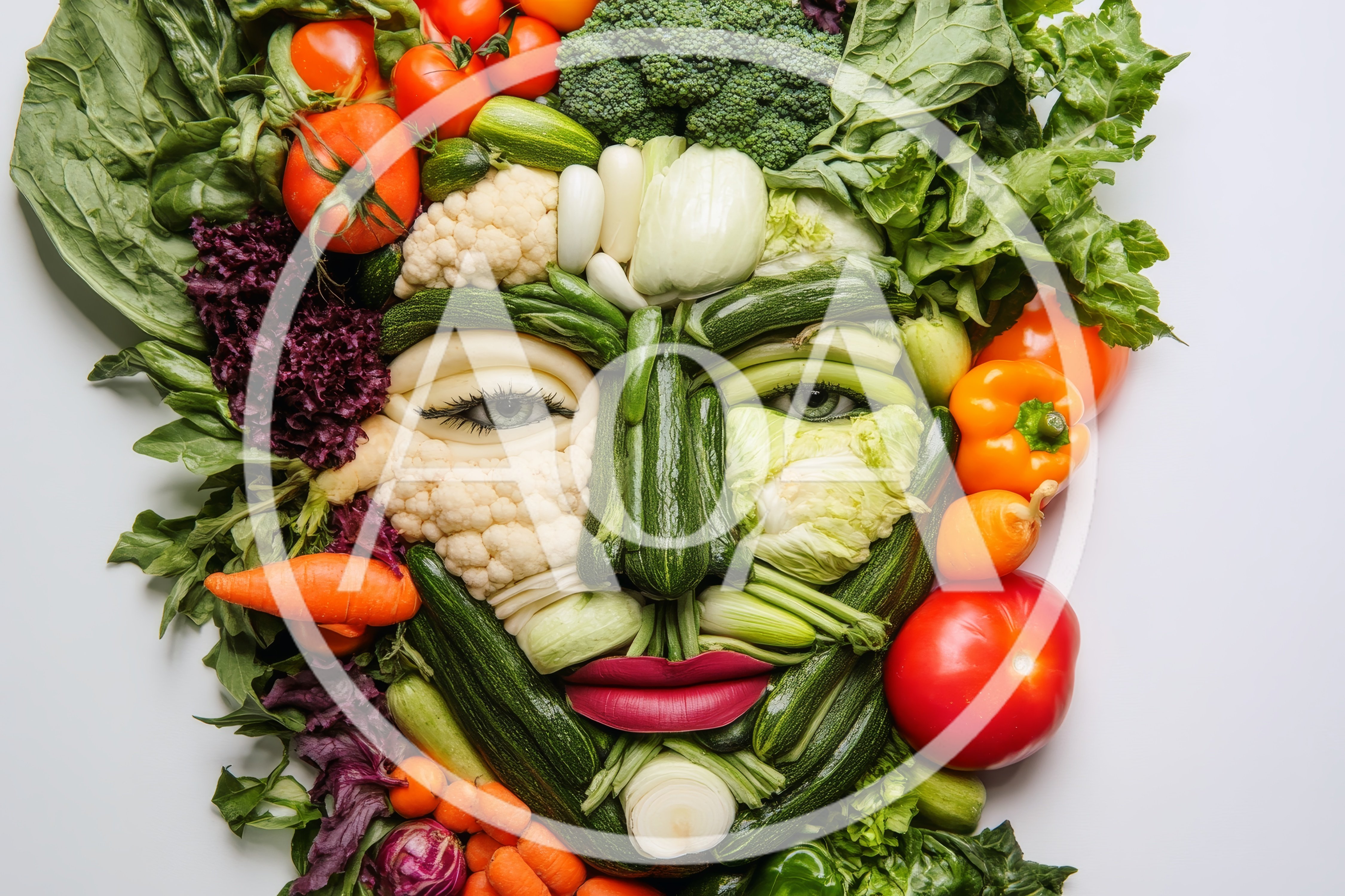 Surreal Vegetable Portrait Of A Human Face