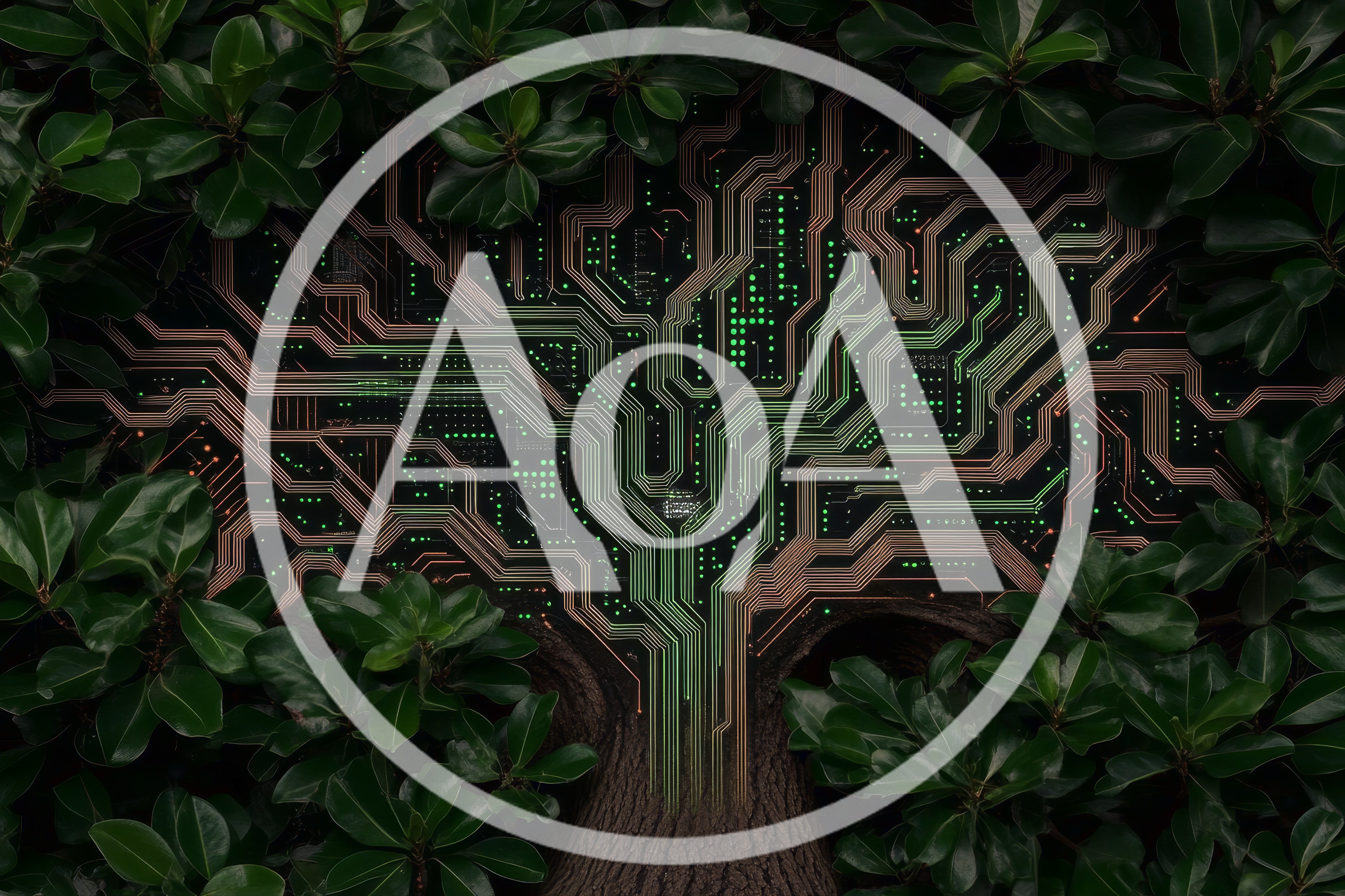 Digital Circuit Board Tree Concept