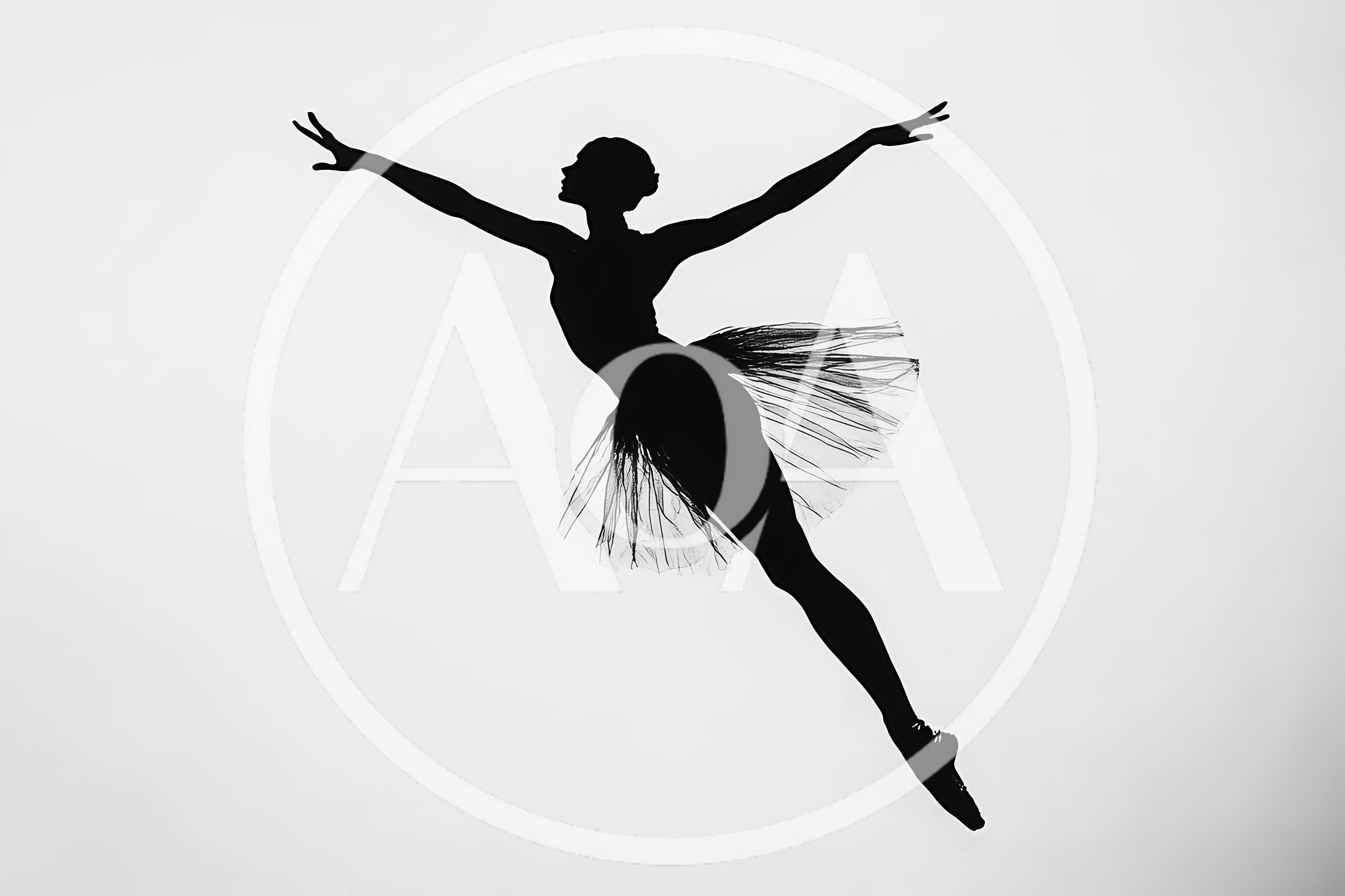 Silhouette Of A Ballerina Leaping In Mid Air