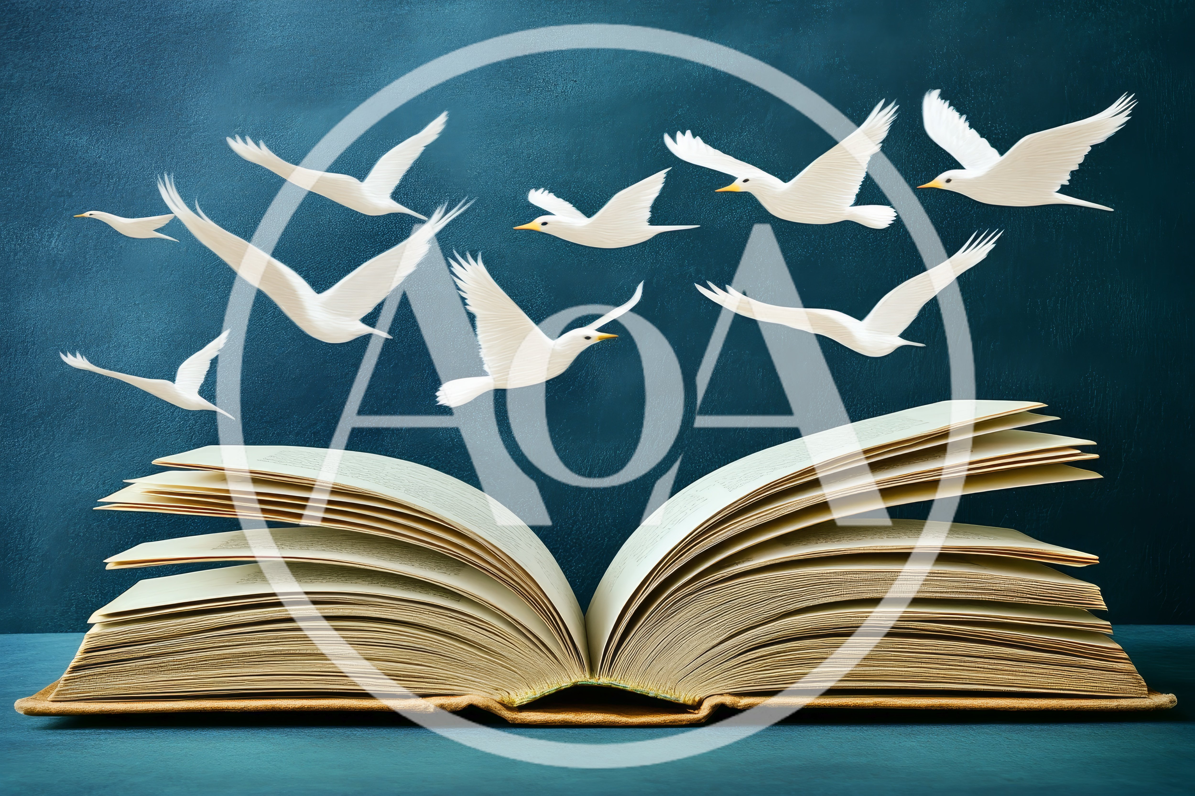 White Birds Flying Out Of An Open Book