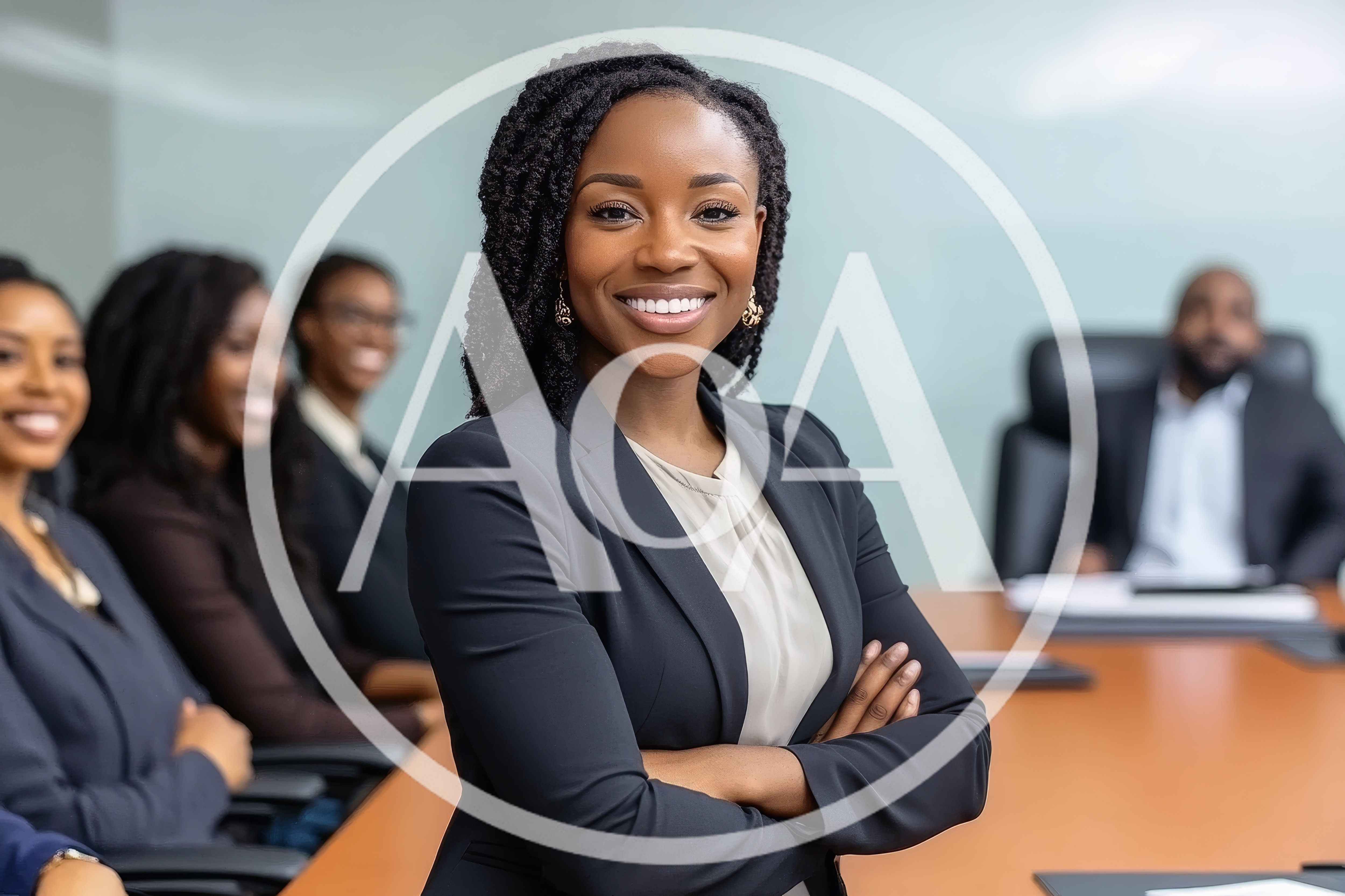 Confident Businesswoman Leading A Professional Meeting In Office