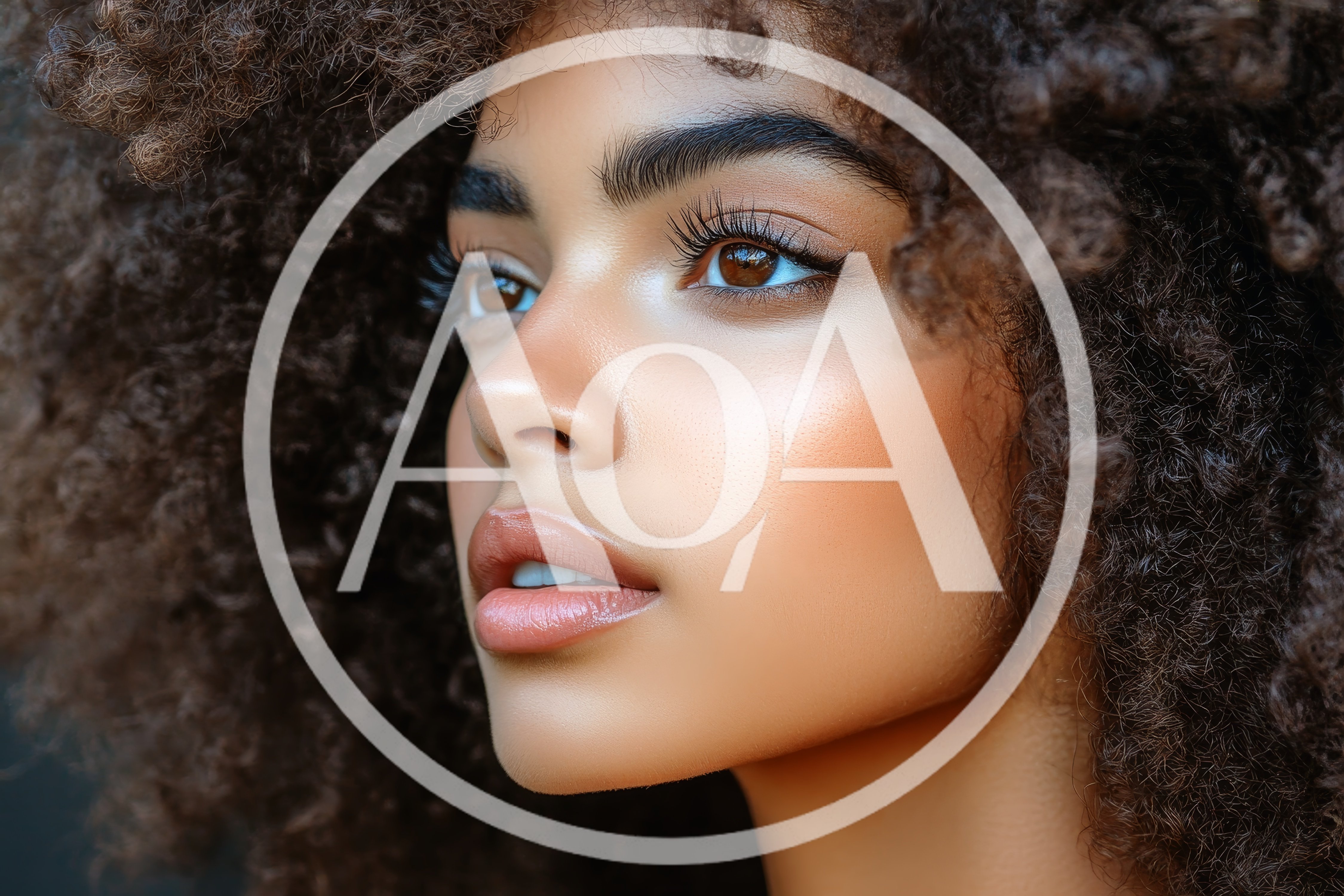 Portrait Of A Beautiful Young Woman With Curly Hair