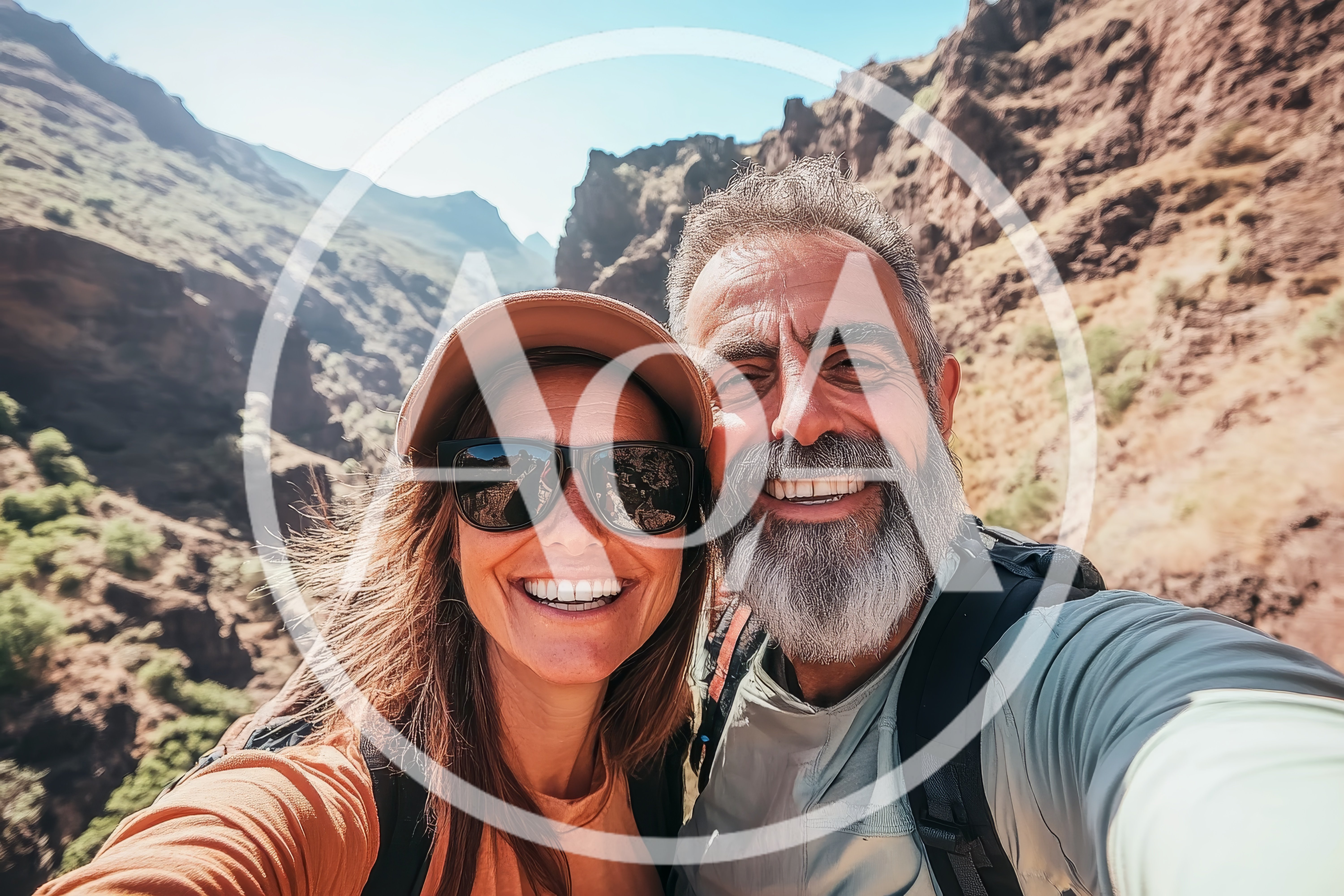 Happy Couple Taking Selfie During Mountain Hike