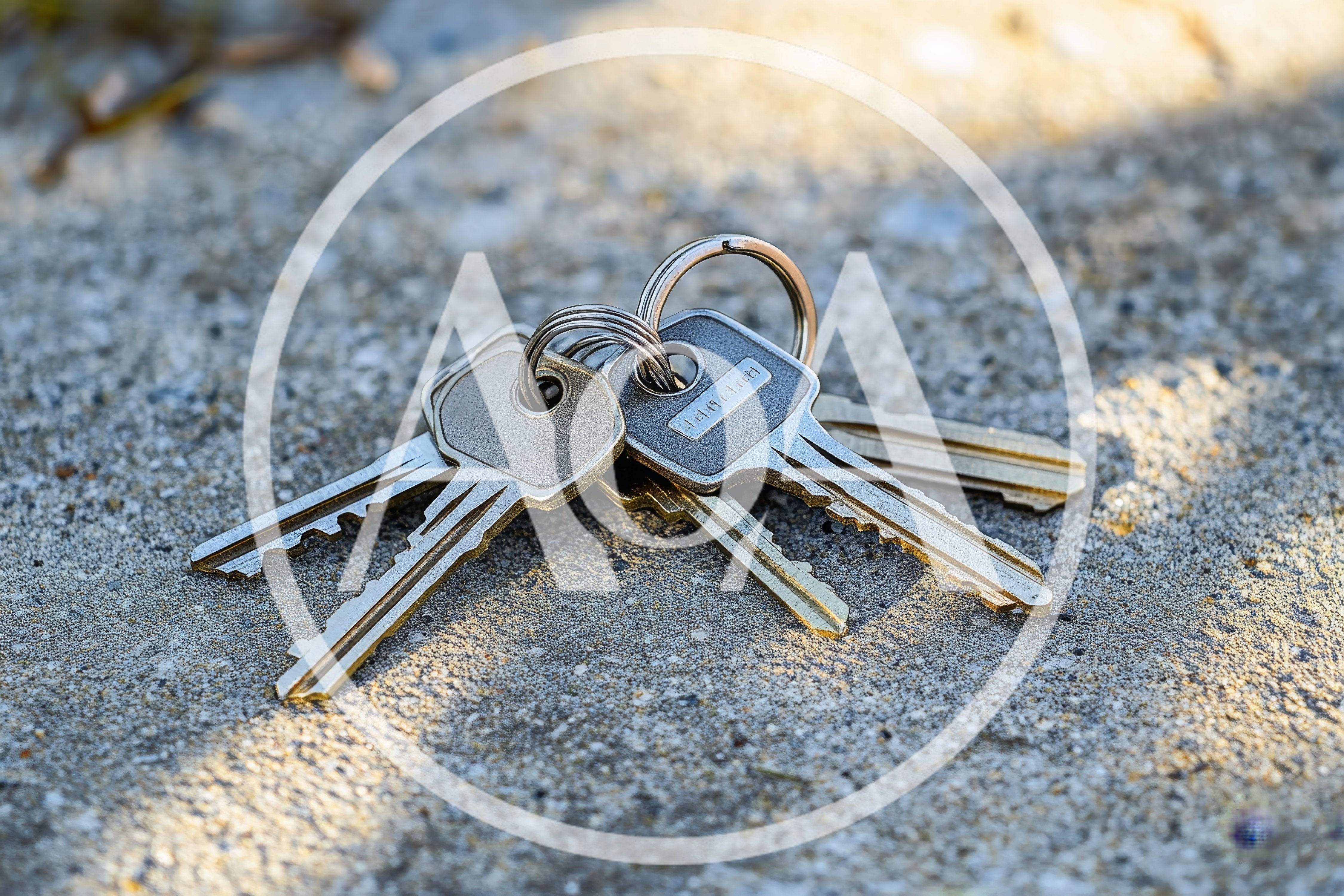 Bunch of Metal Keys on Concrete Surface