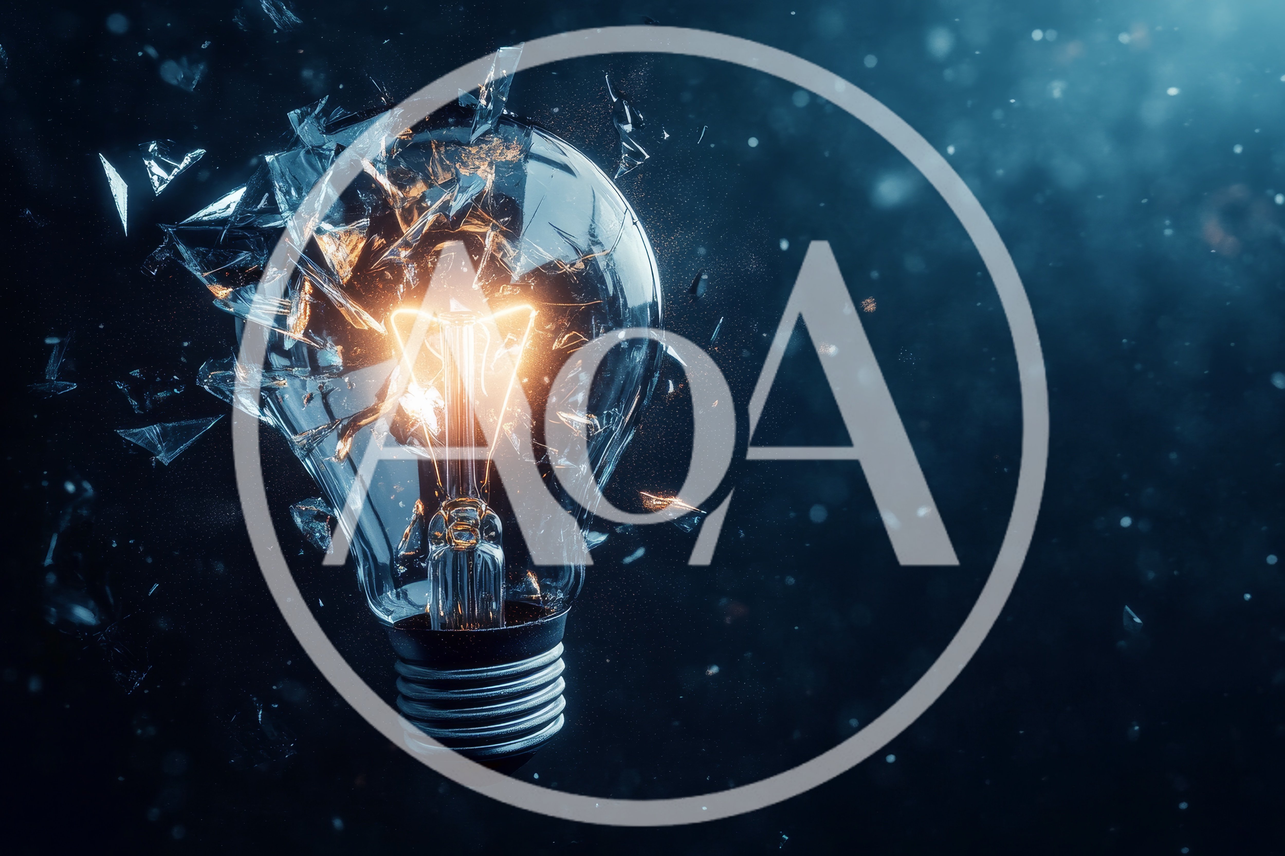 Shattering Light Bulb With Glowing Filament