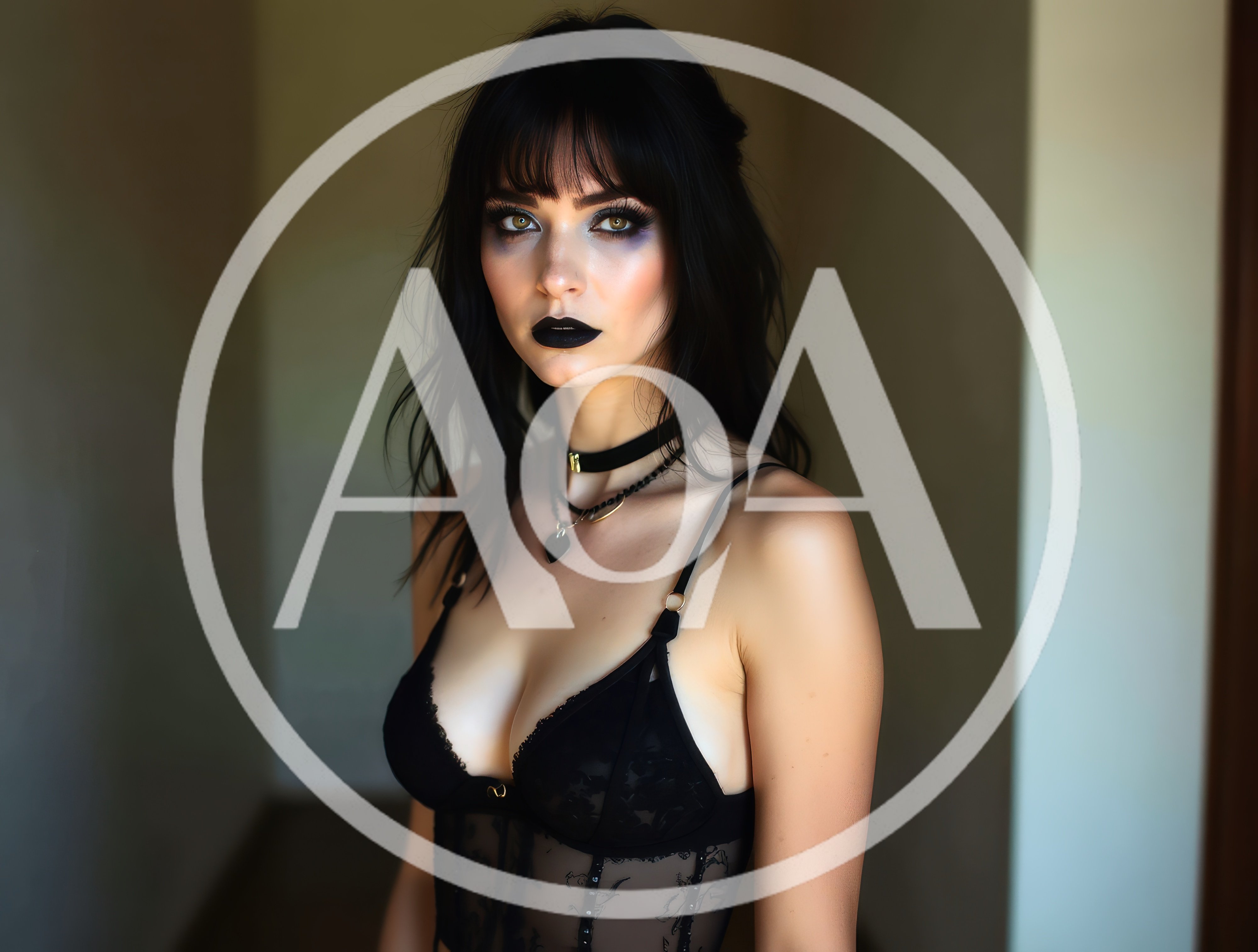 Portrait Of A Young Woman With Gothic Makeup