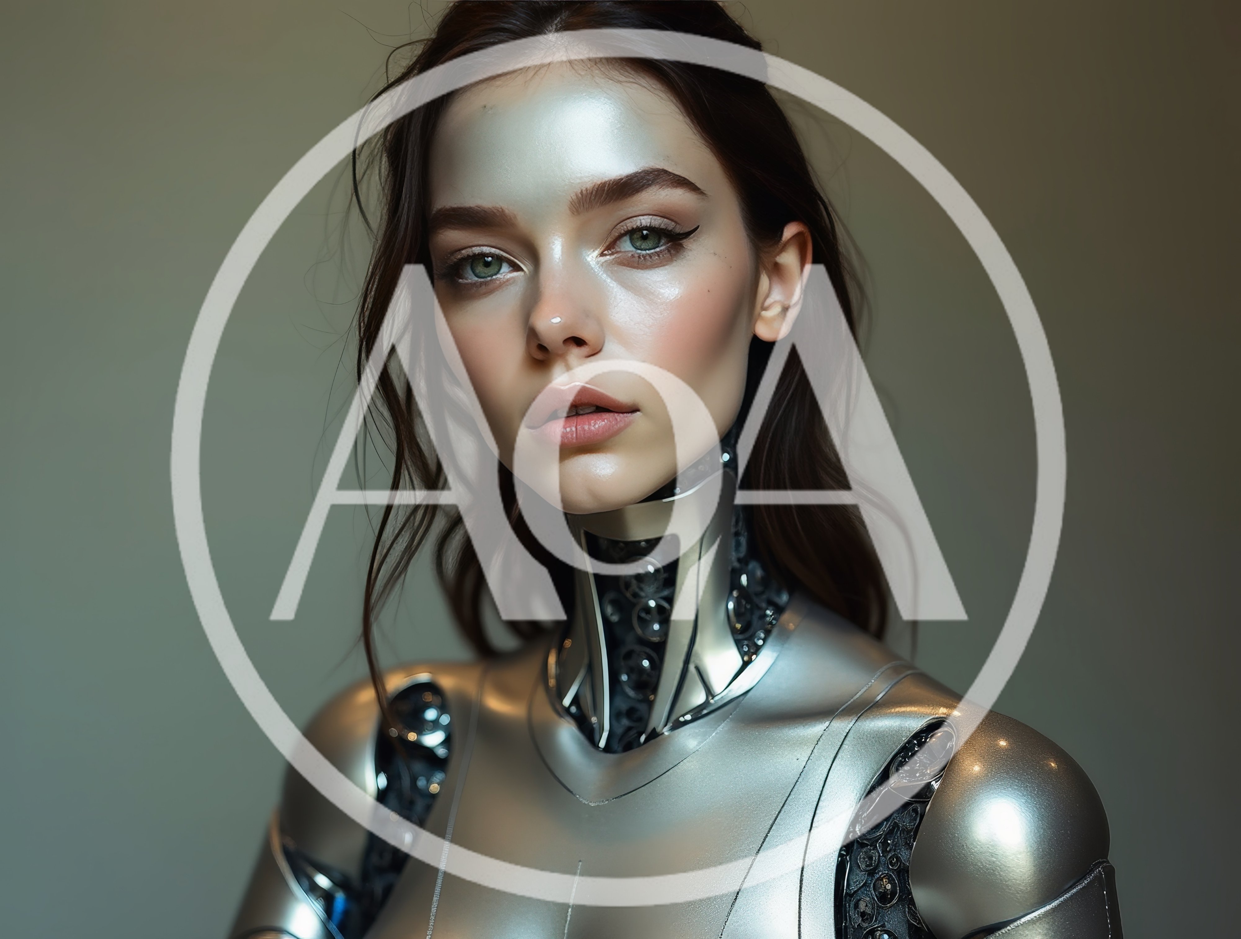 Portrait Of A Humanoid Female Android Robot