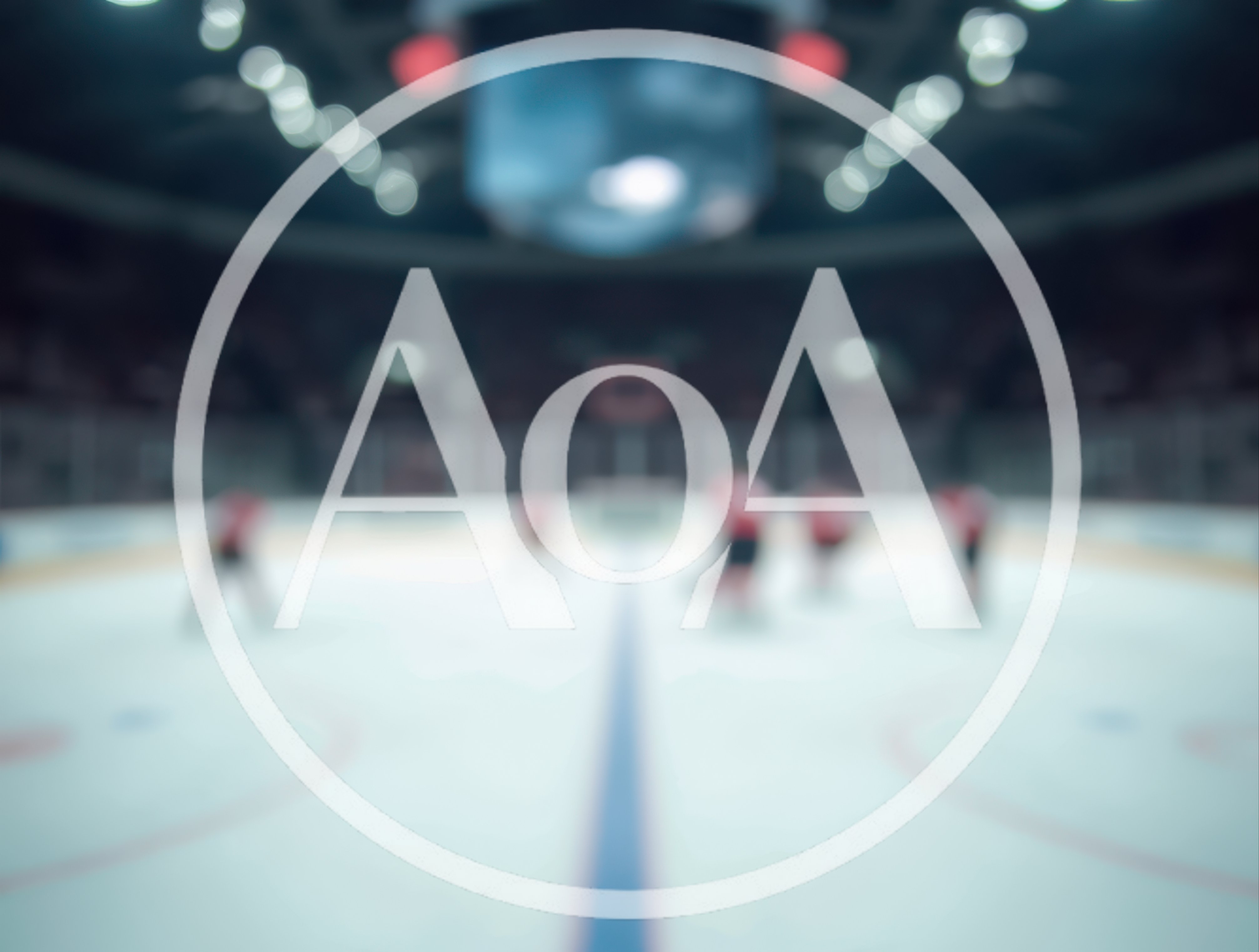 Blurred Ice Hockey Players On Professional Arena Rink