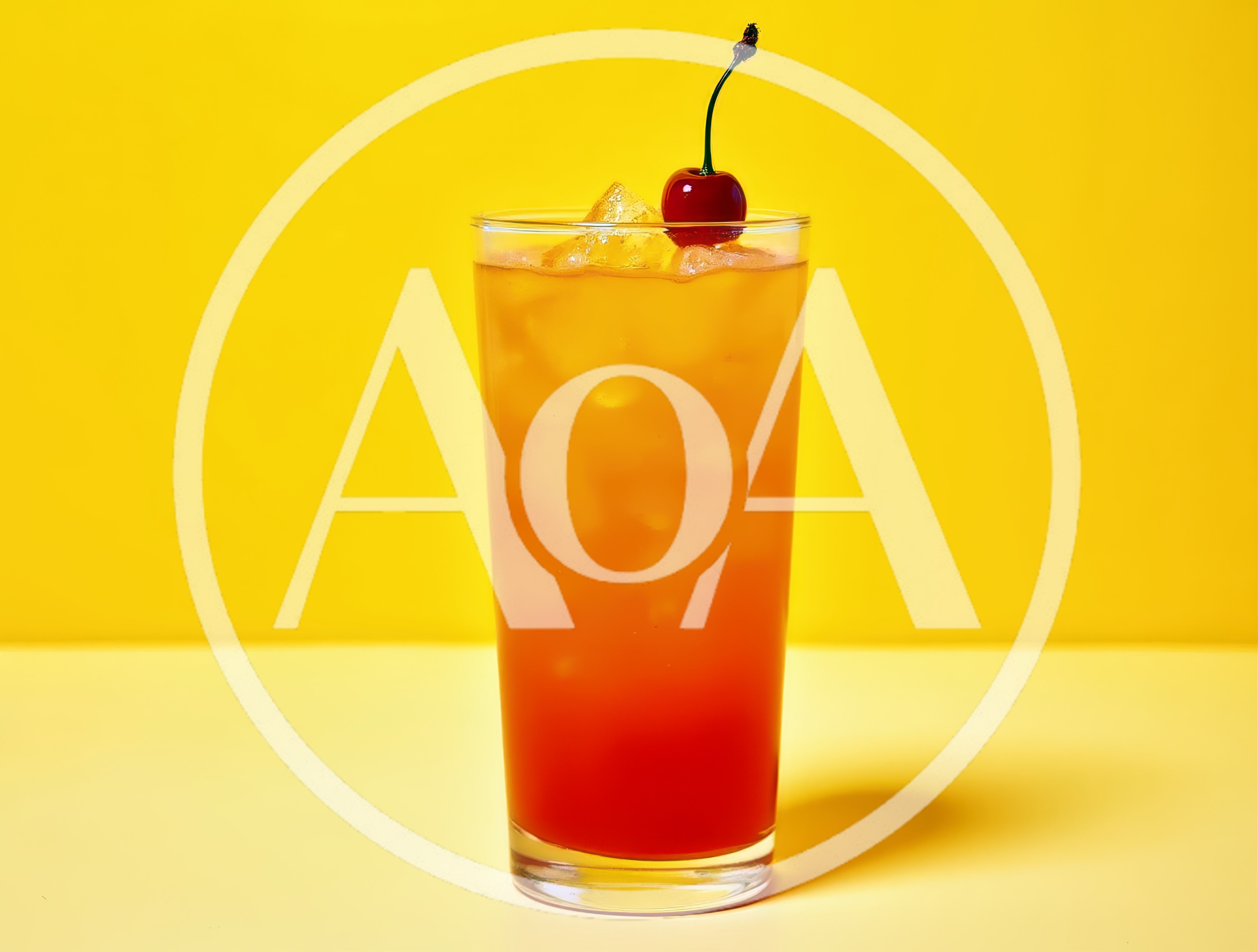 Refreshing Tequila Sunrise Cocktail With Cherry Garnish