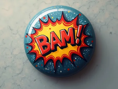 Comic Book Style Bam Explosion Button