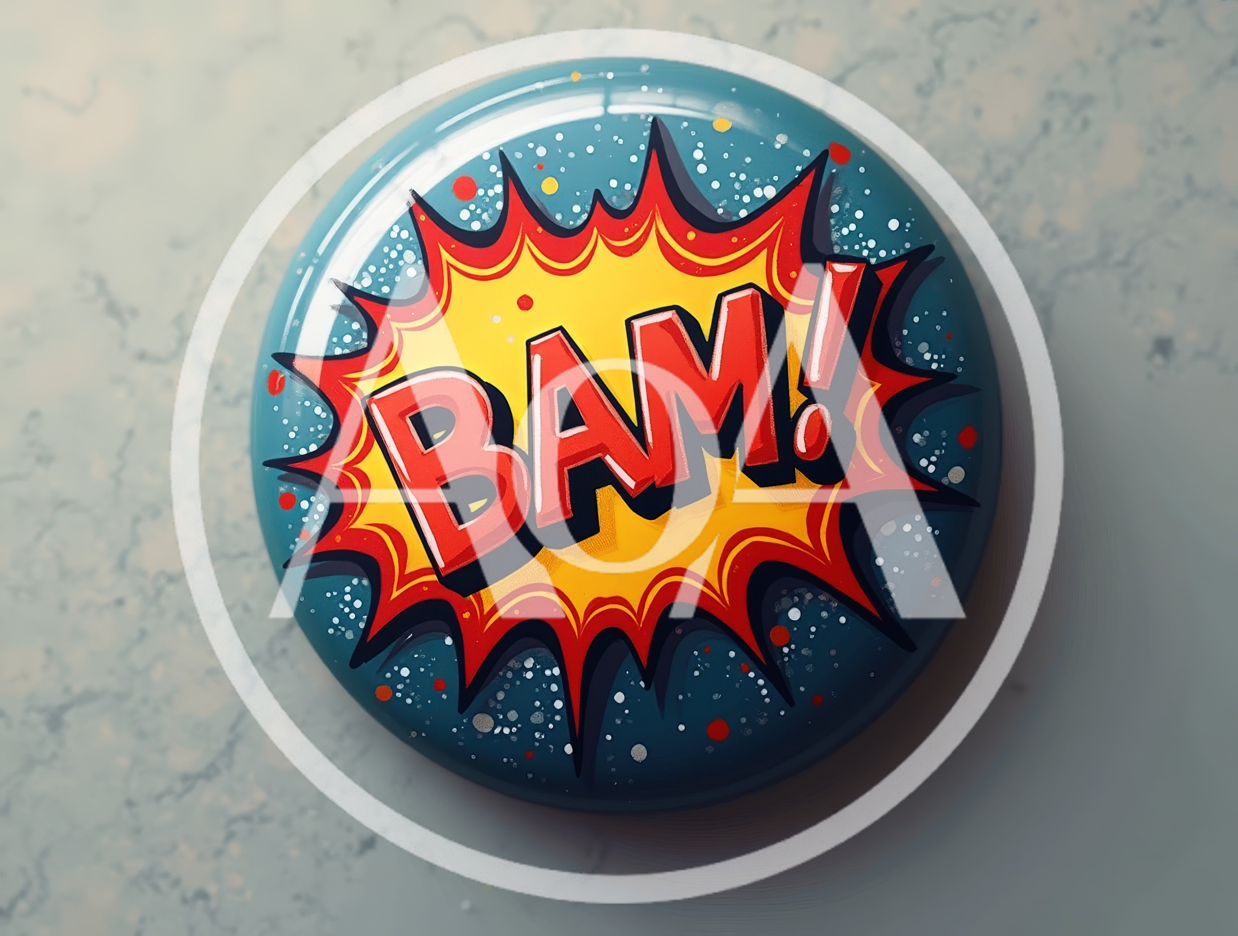 Comic Book Style Bam Explosion Button