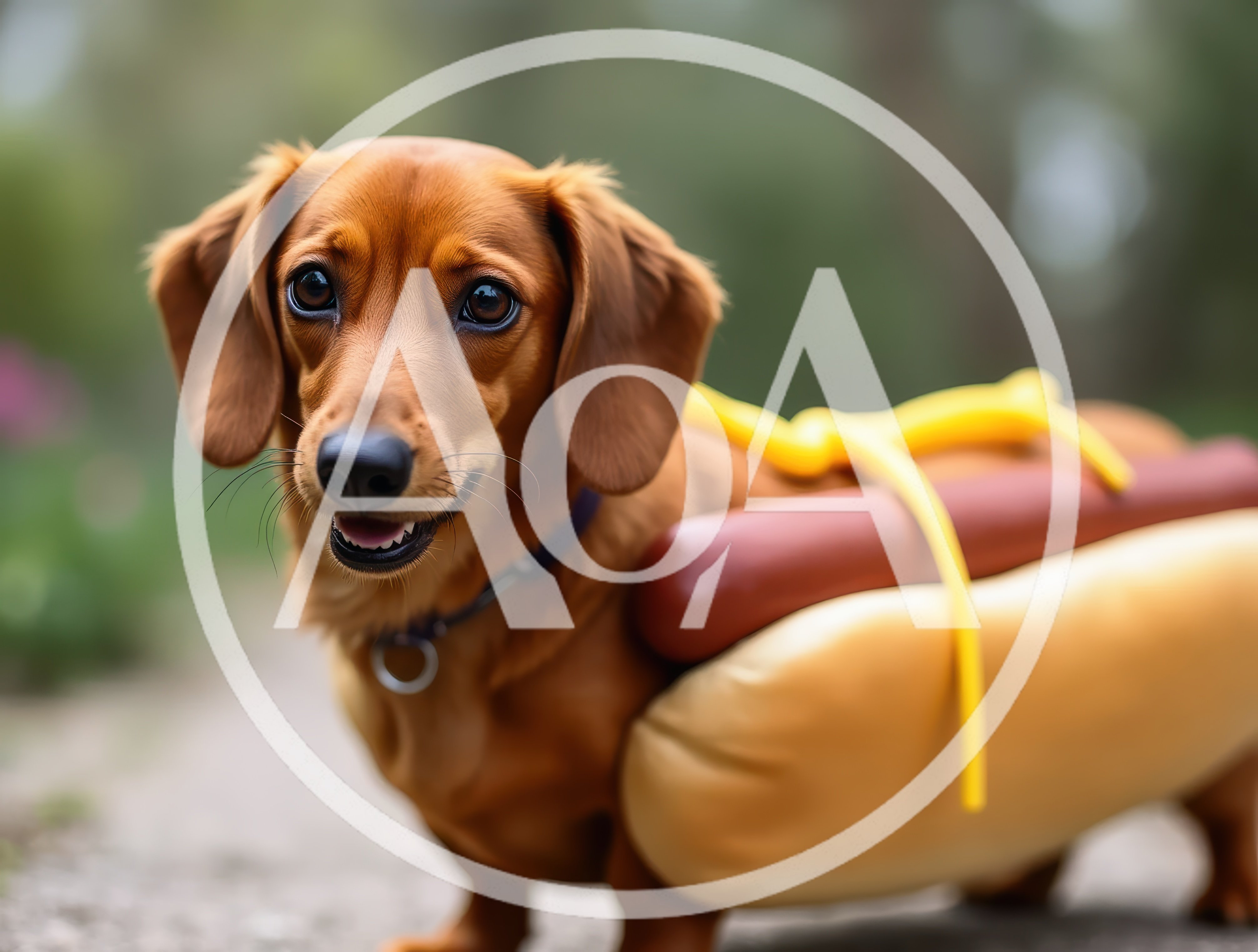 Dachshund Dog Wearing A Hot Dog Costume