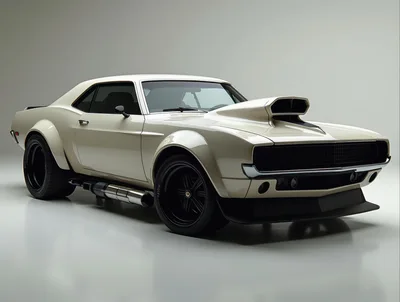 Custom Off-White Pro Touring Muscle Car
