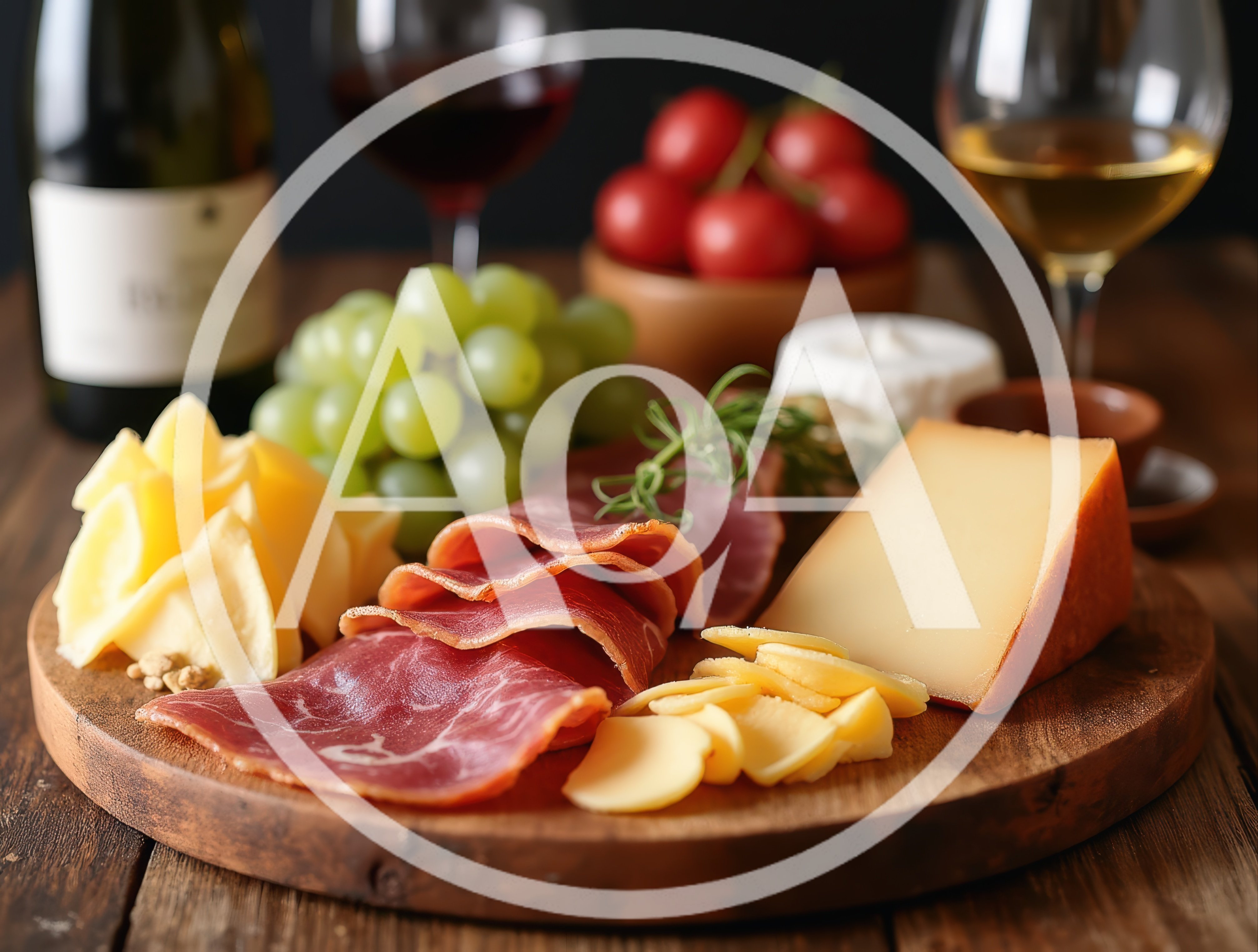 Gourmet Charcuterie Board With Wine And Cheese