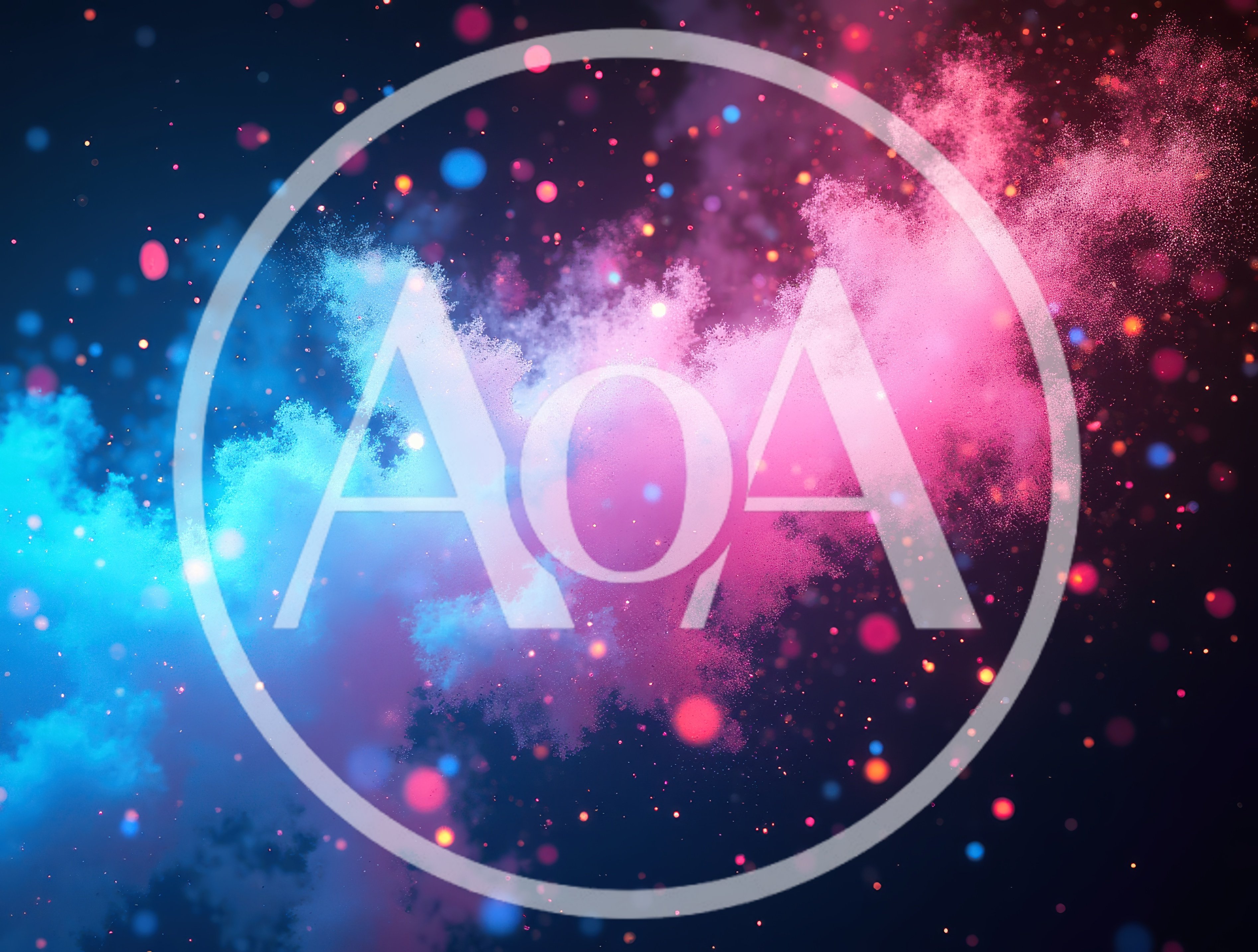 Abstract Blue And Pink Nebula Particle Explosion
