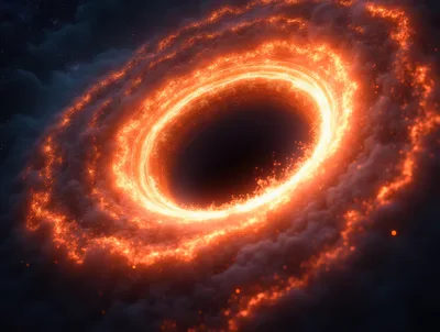 Glowing Accretion Disk Around A Supermassive Black Hole