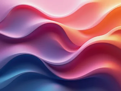 Abstract Fluid Waves With Vibrant Gradient Colors