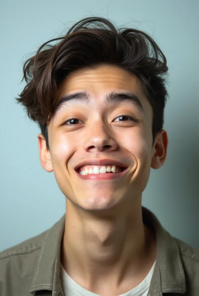 Portrait Of A Young Man Smiling At The Camera