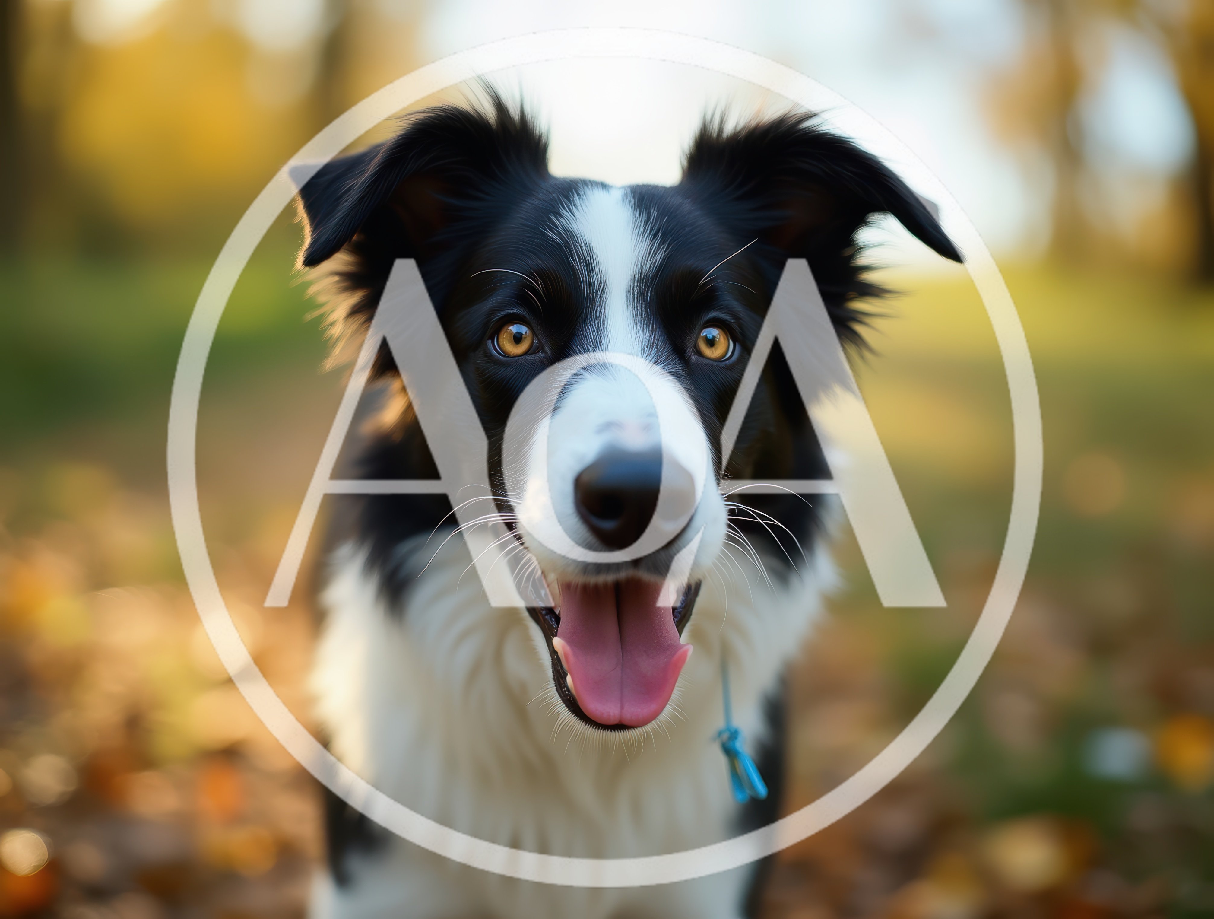 Portrait Of A Happy Border Collie Outdoors