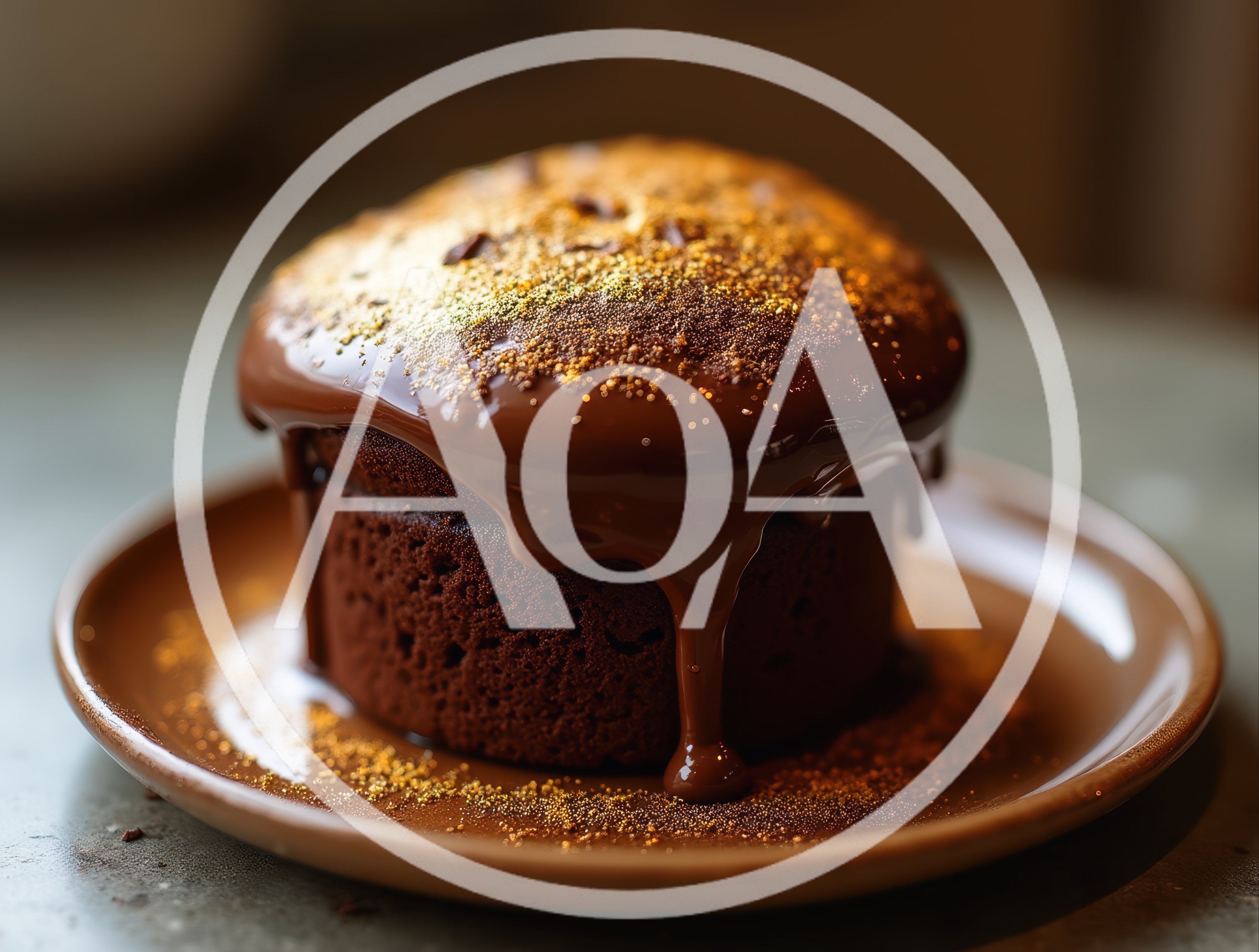 Decadent Chocolate Lava Cake With Gold Dust