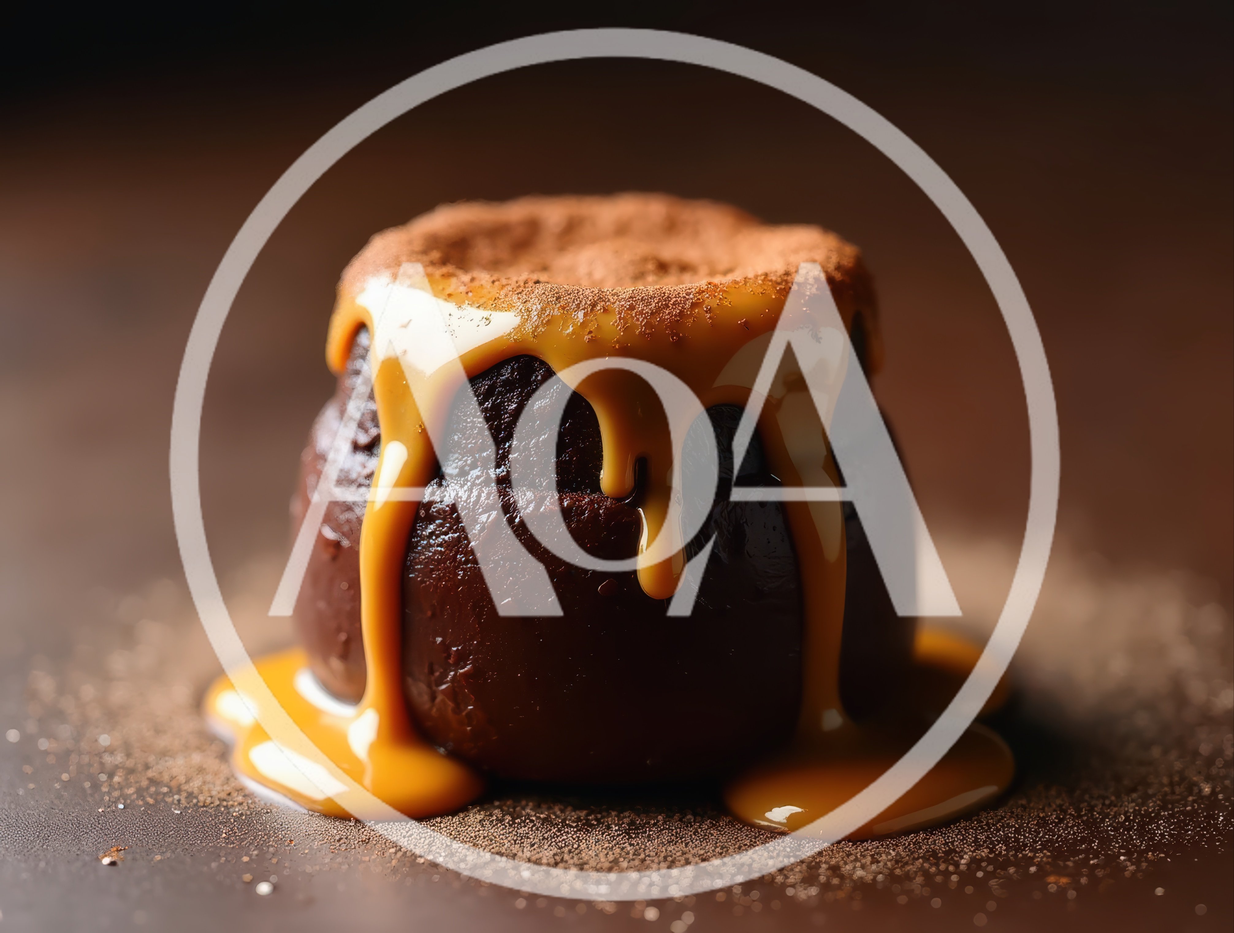 Decadent Chocolate Lava Cake With Caramel Drizzle