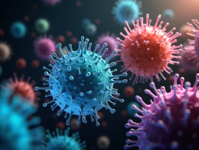 Microscopic View Of Various Viral Pathogens