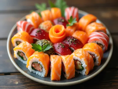 Assorted Salmon and Tuna Sushi Platter