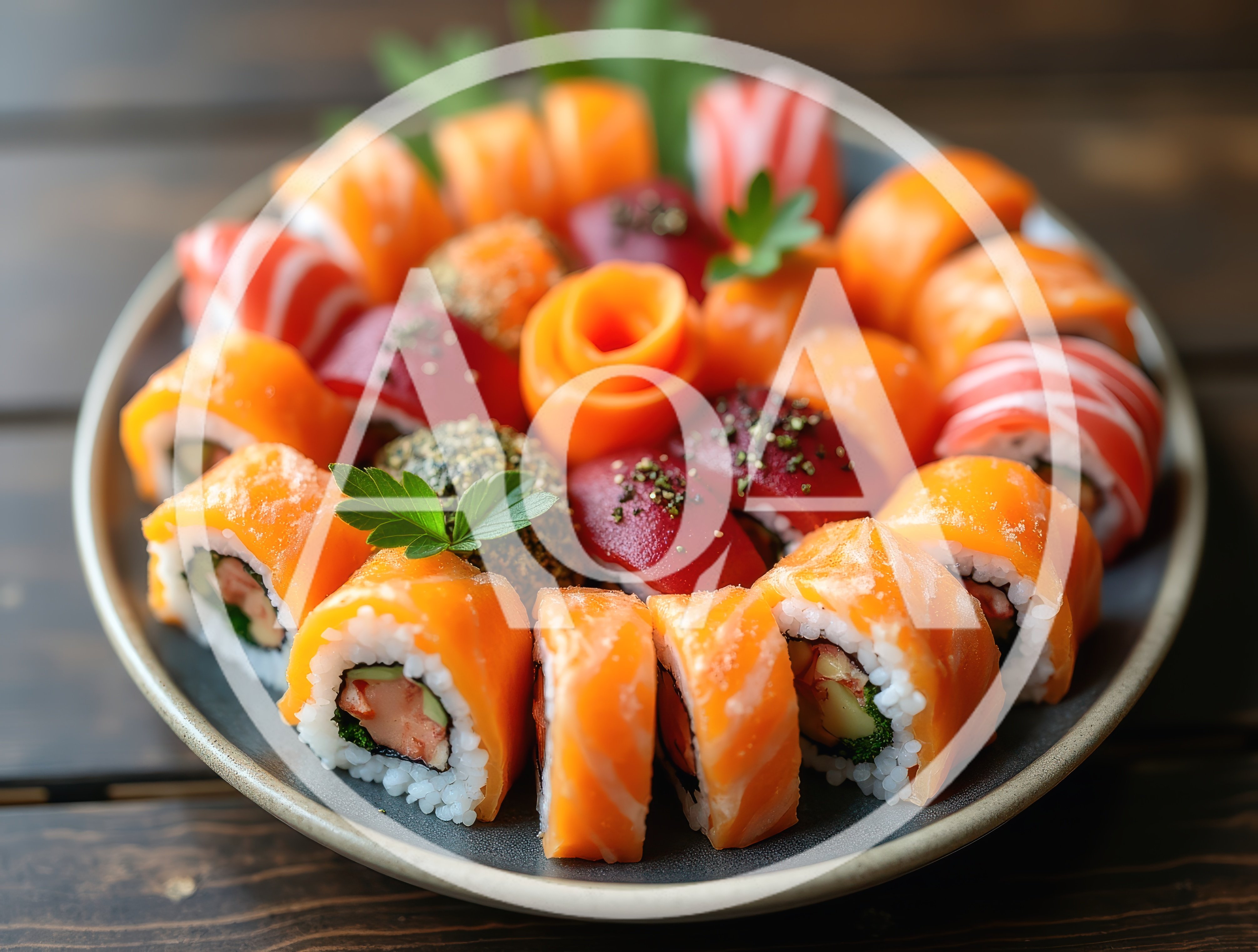 Assorted Salmon and Tuna Sushi Platter