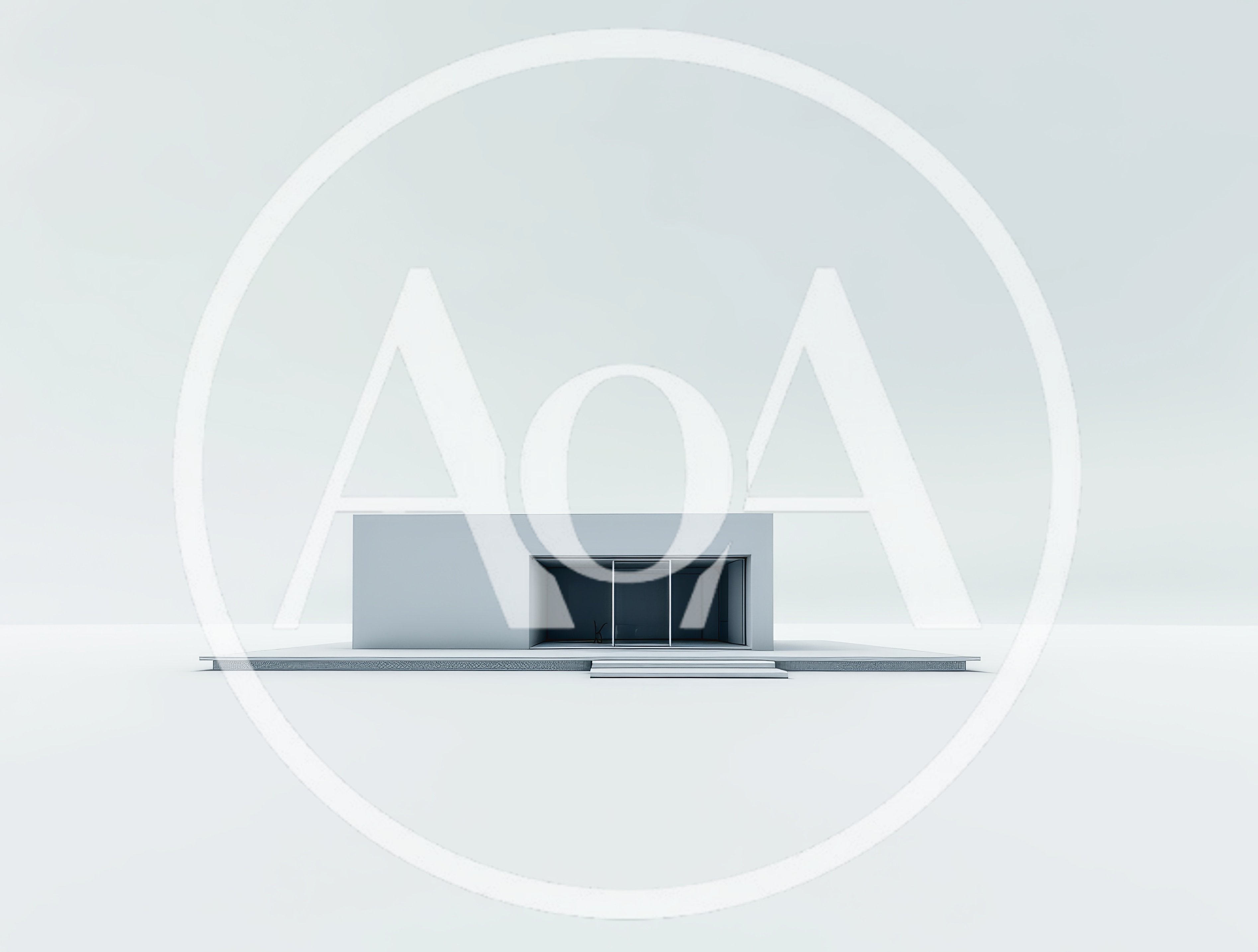 Minimalist Modern House Exterior In A White Void