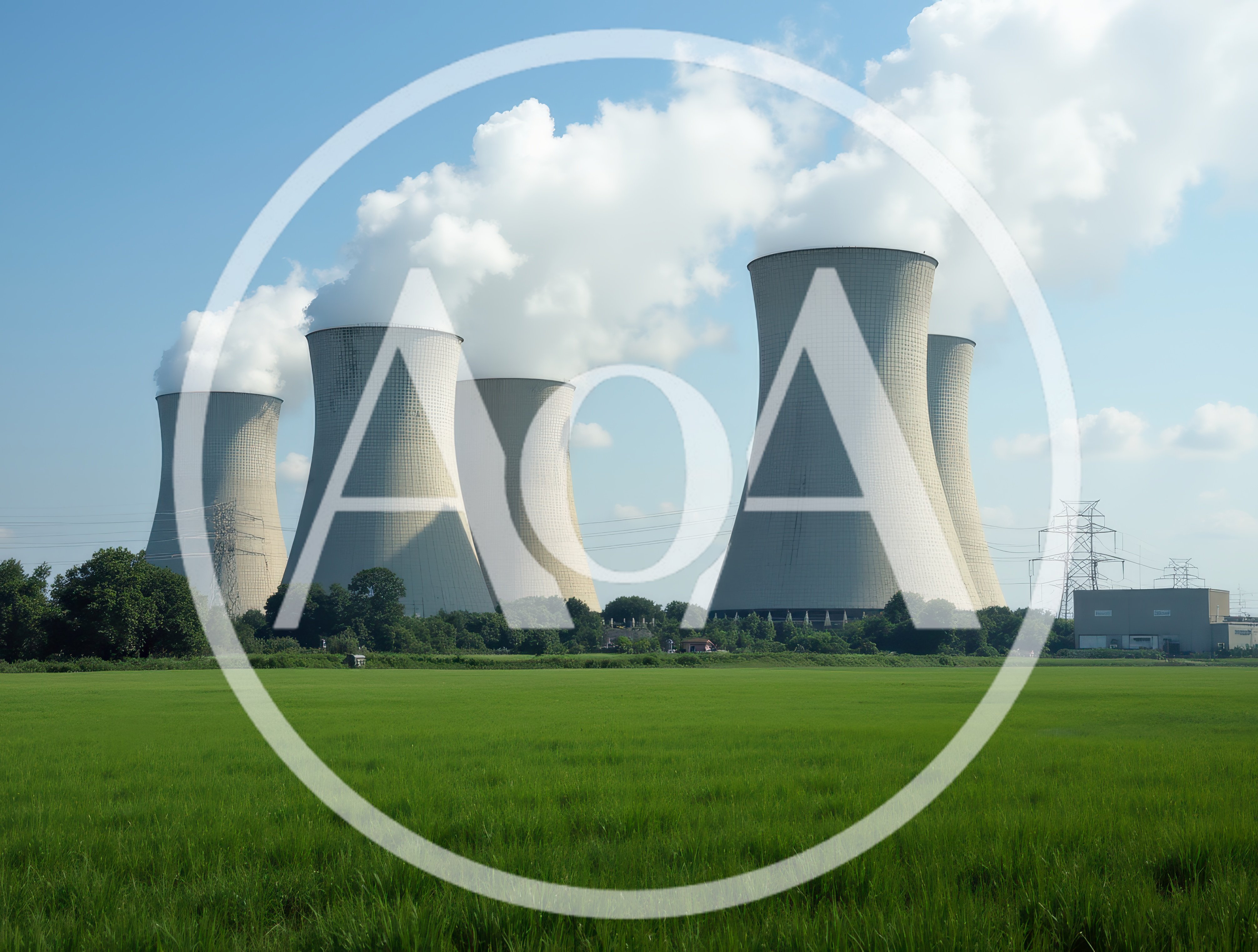 Nuclear Power Plant Cooling Towers With Steam Emissions