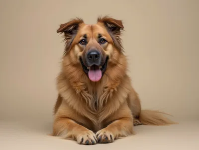 Golden Retriever Mix Dog Lying Down