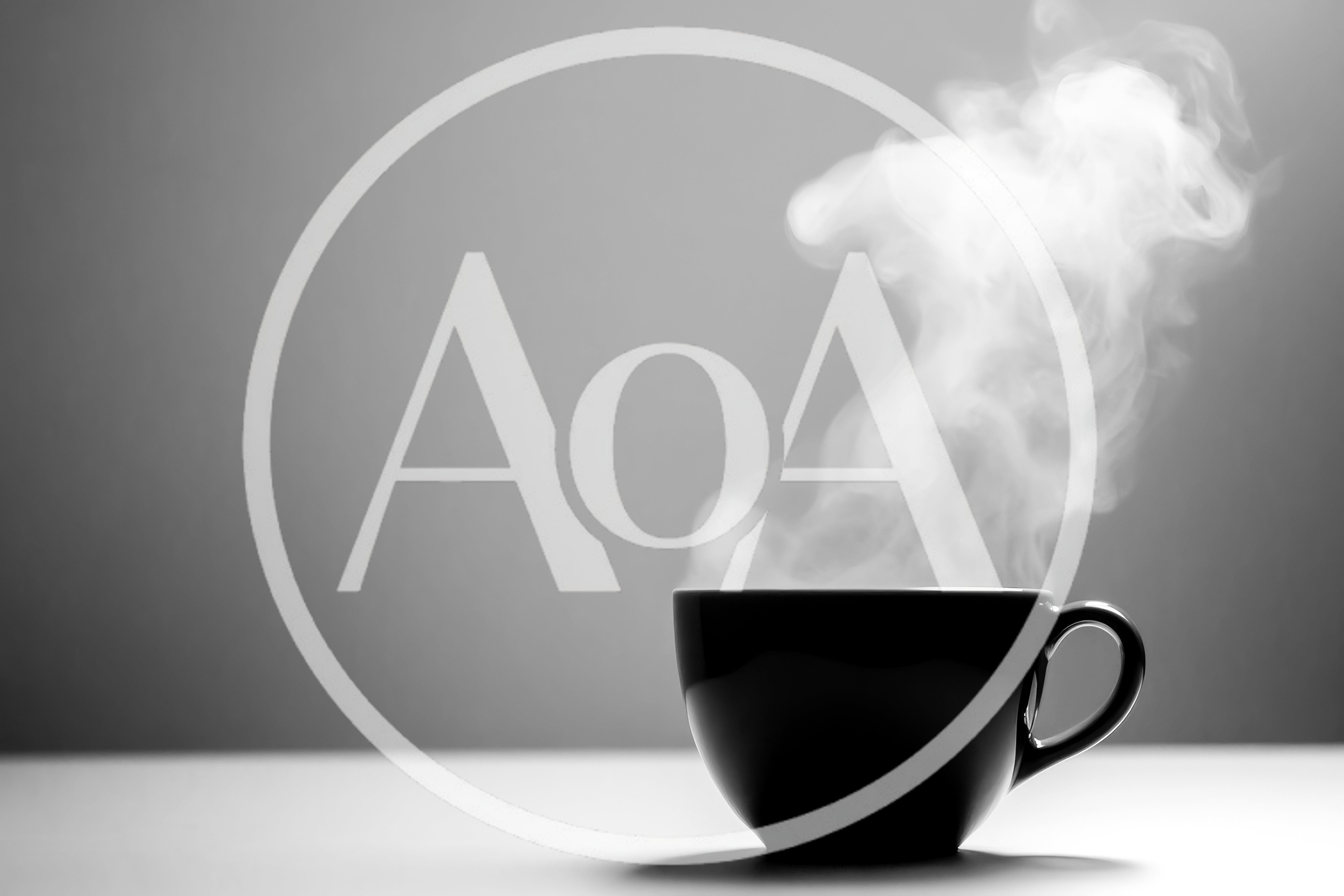 Steaming Black Coffee Cup On A Minimalist Surface