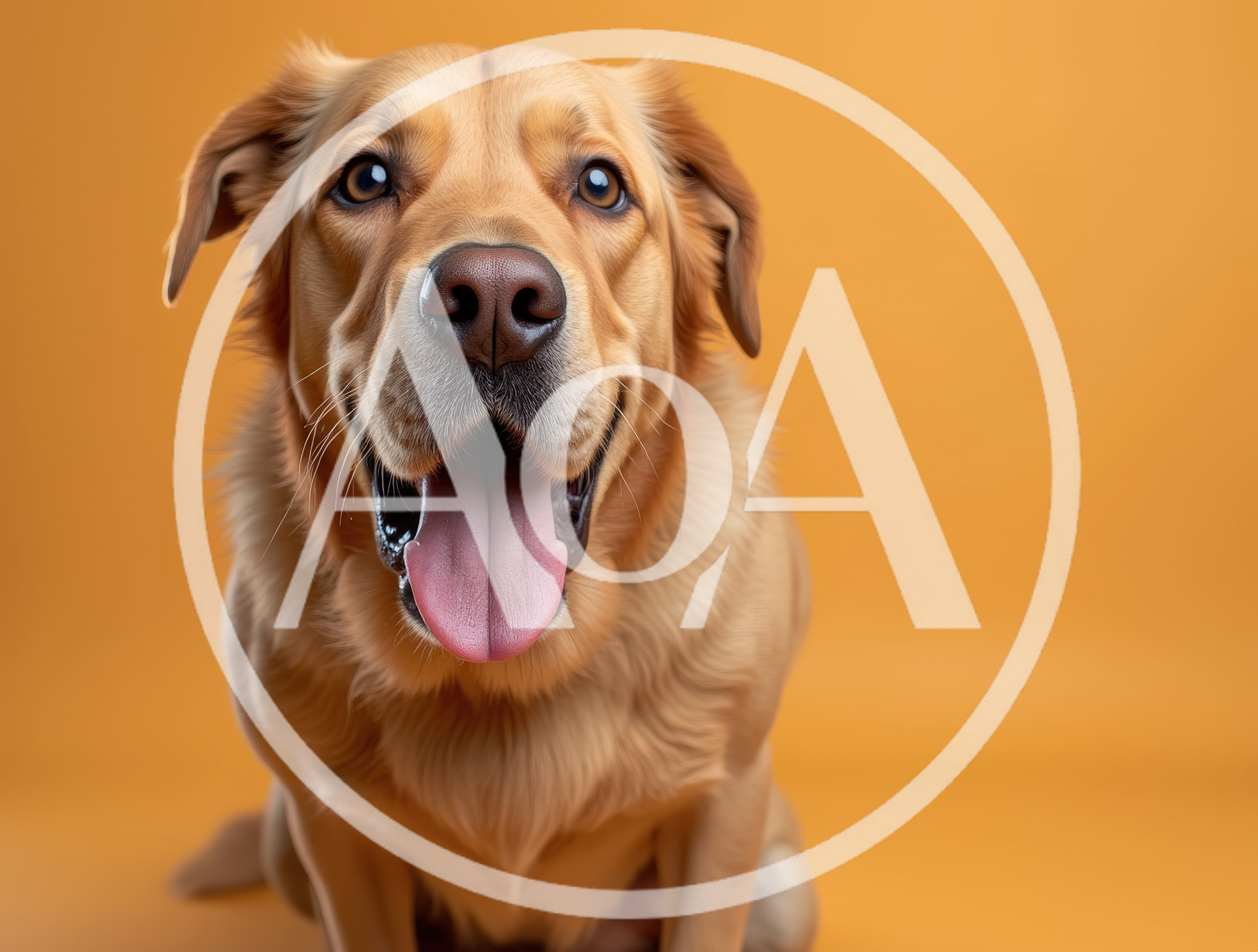Portrait Of A Happy Golden Retriever Dog