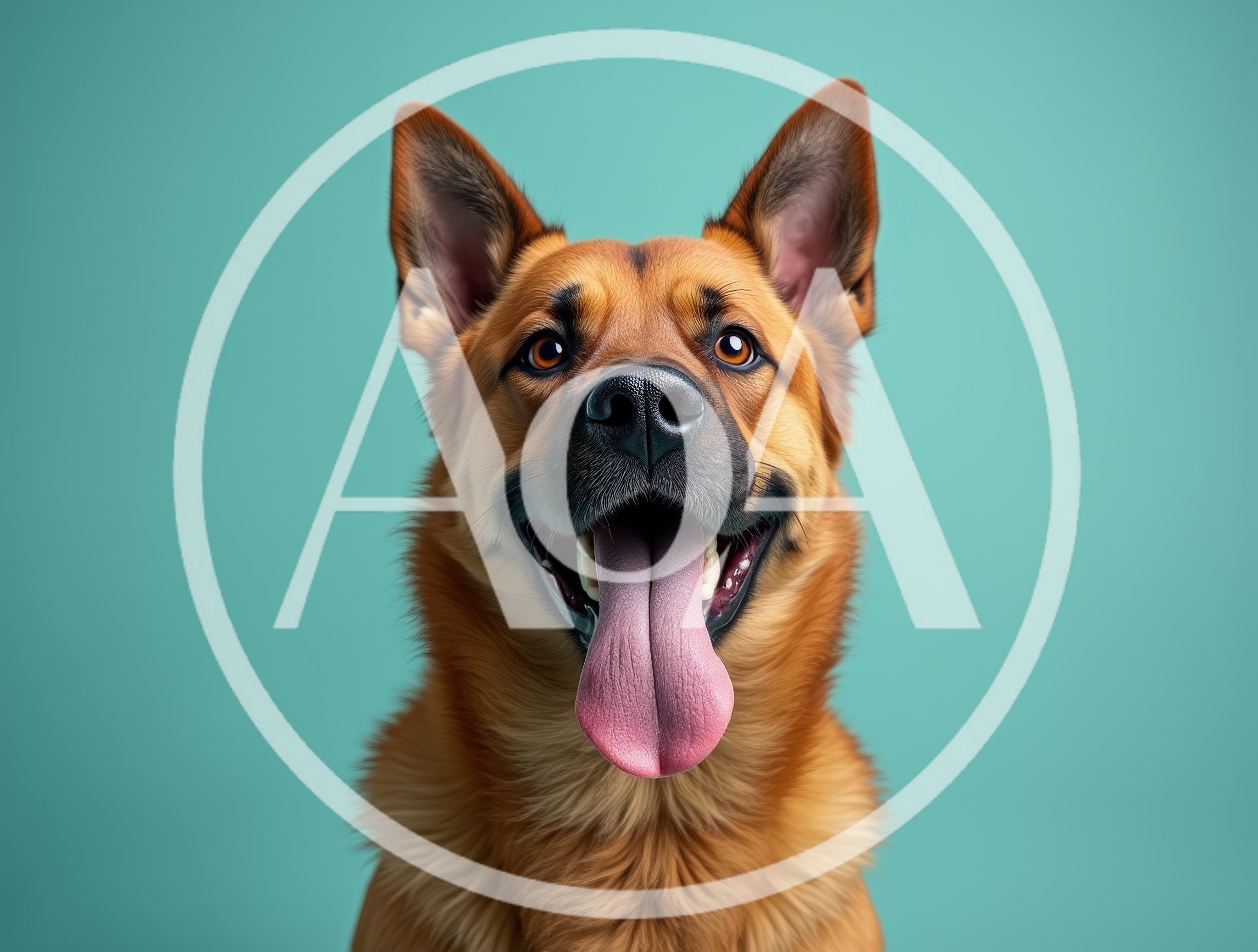 Portrait Of A Happy German Shepherd Dog