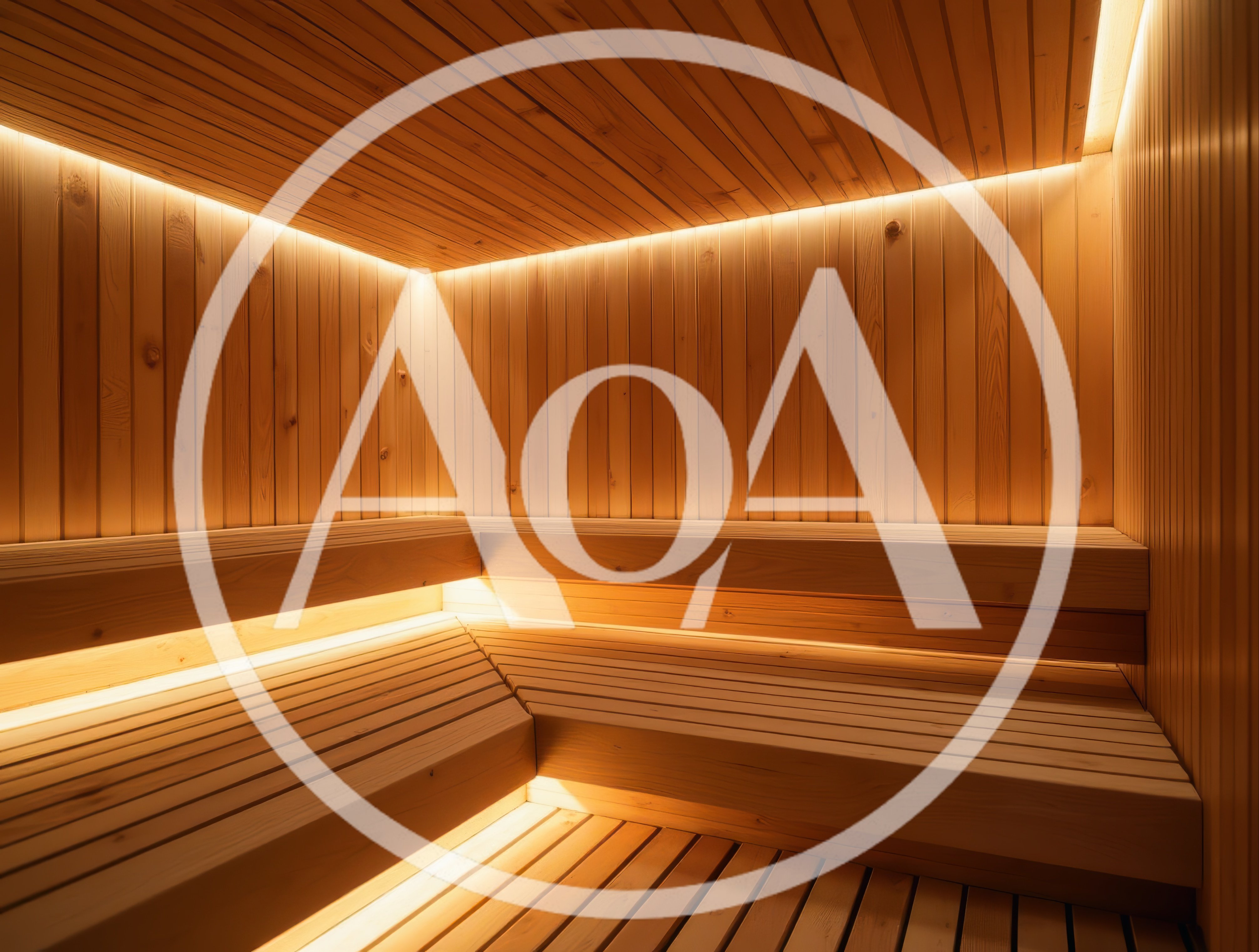 Modern Wooden Sauna Interior With Ambient LED Lighting