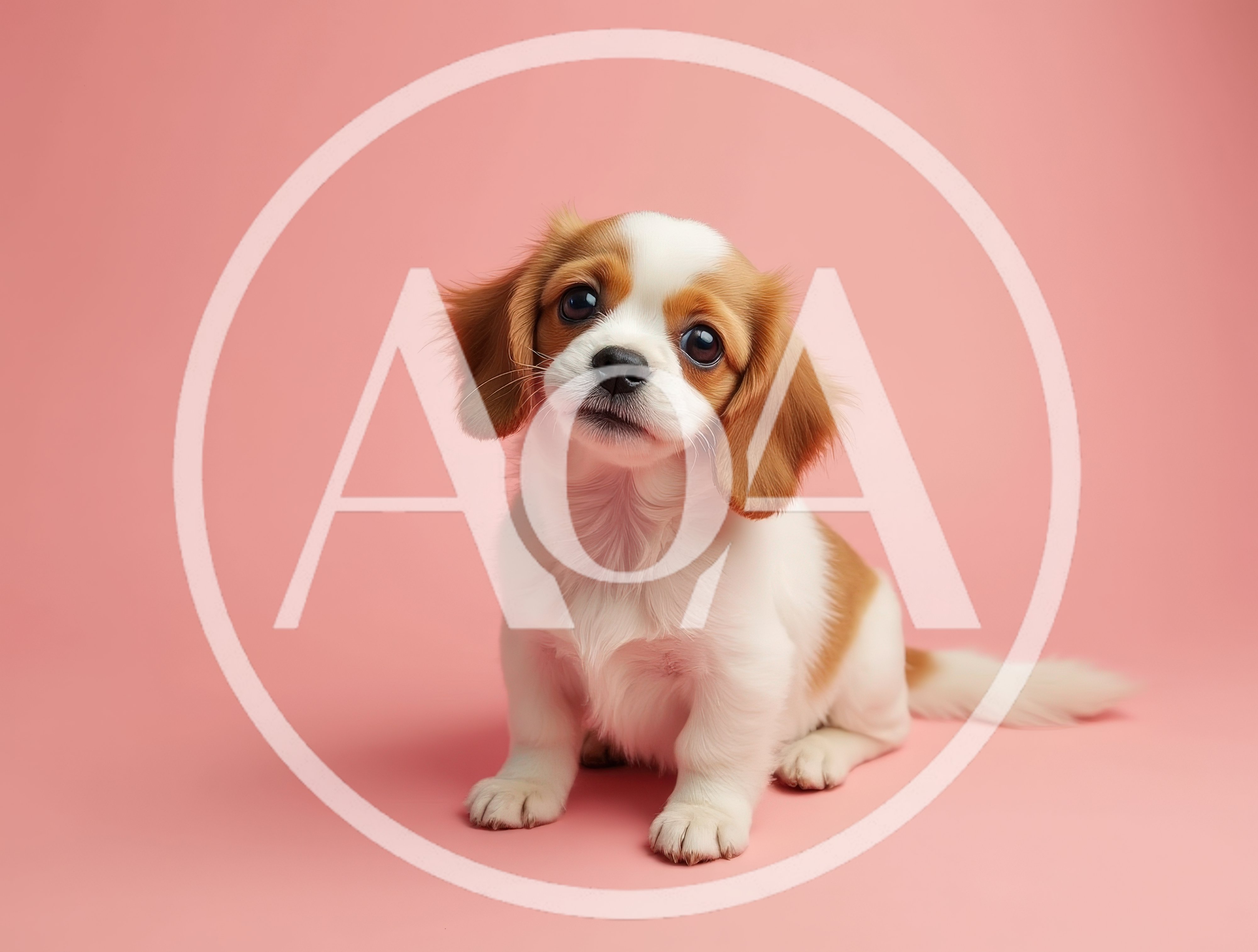 Adorable Cavalier King Charles Spaniel Puppy Sitting