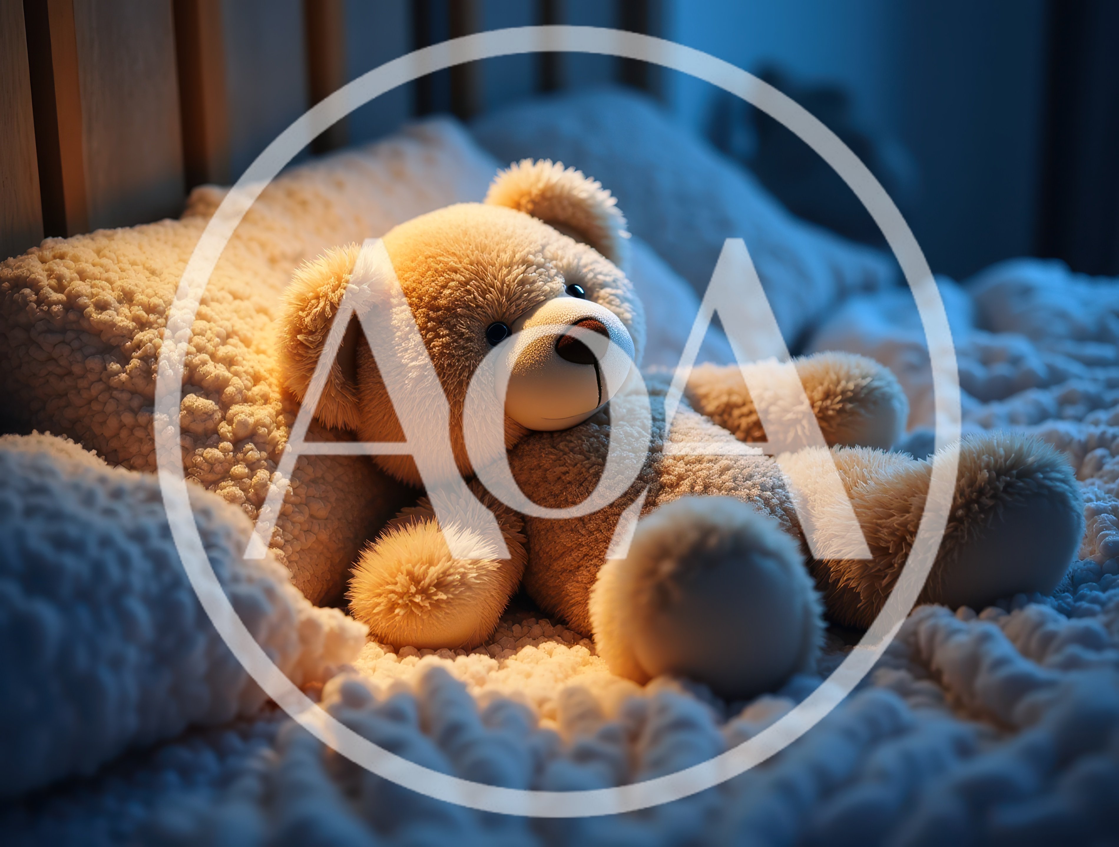 Teddy Bear Resting On A Cozy Bed
