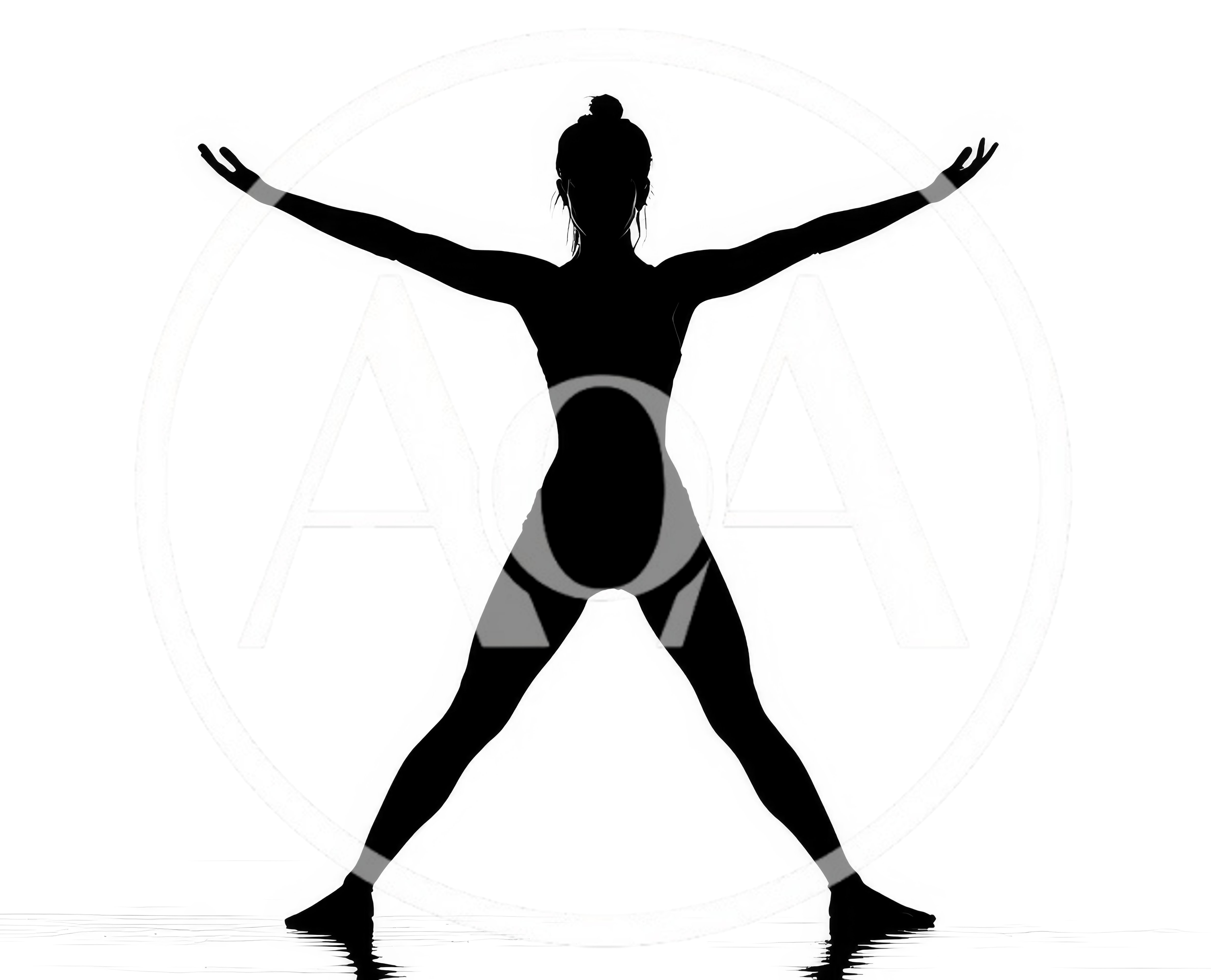 Silhouette Of A Woman Performing Yoga Pose