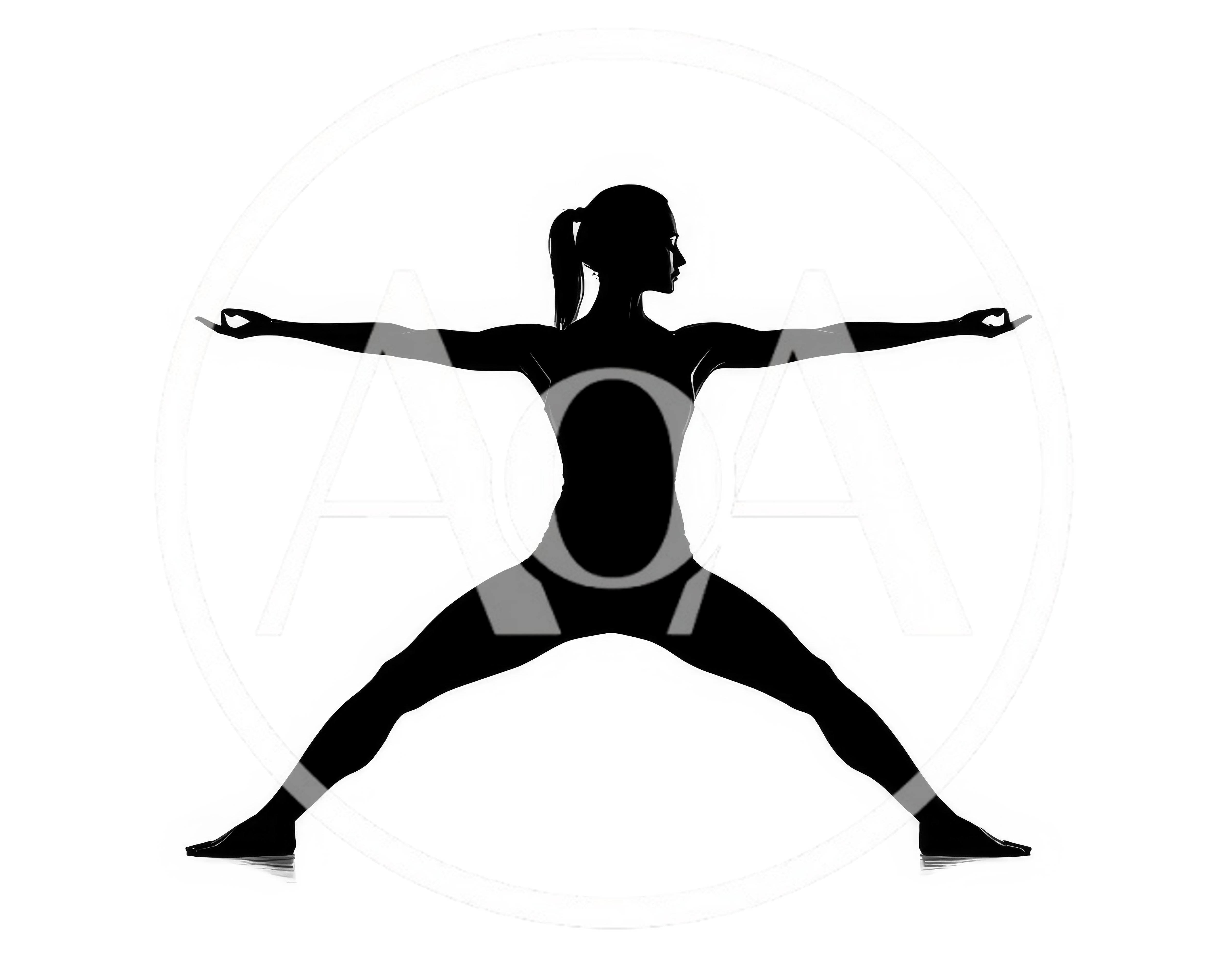 Silhouette Of A Woman Practicing Yoga Pose