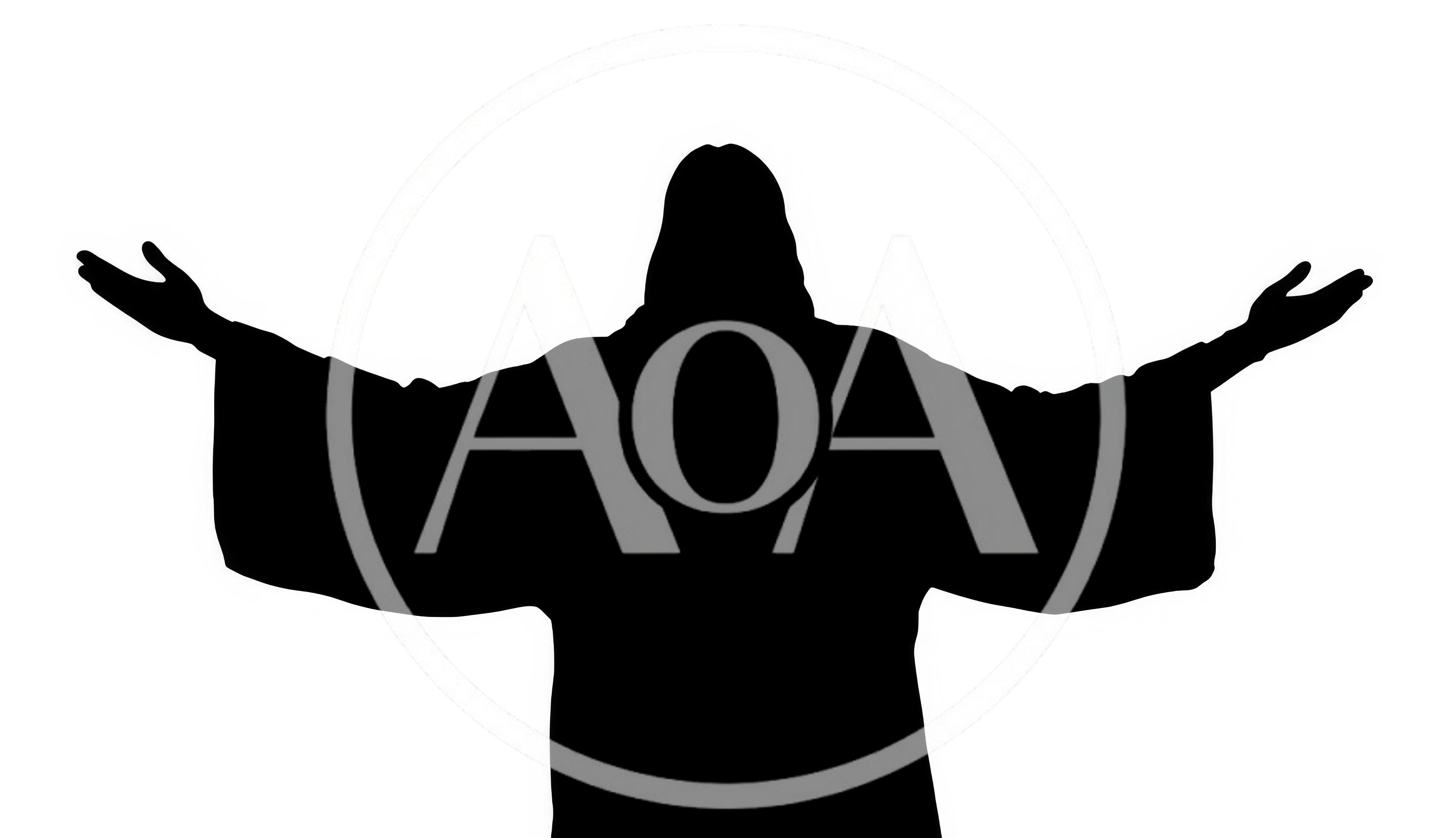Silhouette Of Jesus Christ With Arms Outstretched