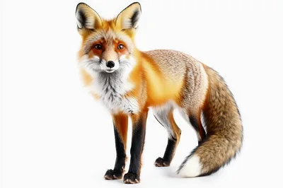 Full Body Portrait Of A Red Fox